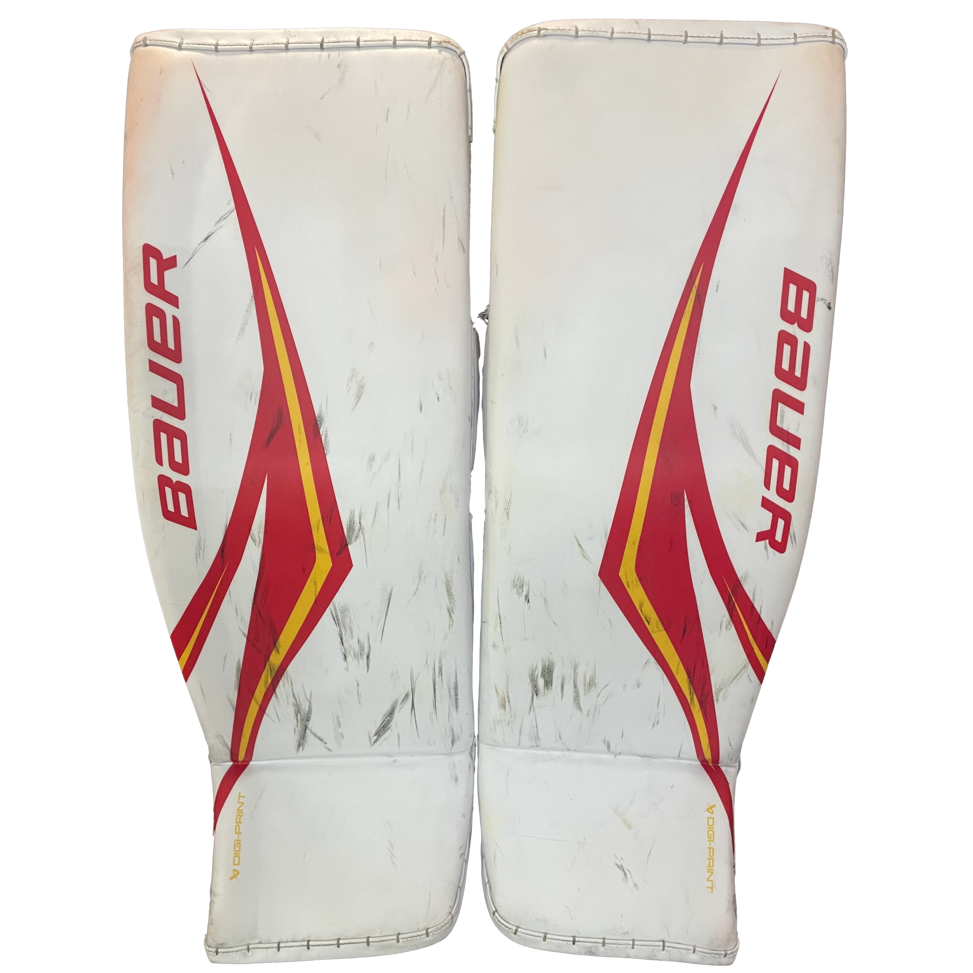 Bauer Vapor Hyperlite 2 - Used Pro Stock Goalie Full Set (White/Red/Yellow) - Image 4