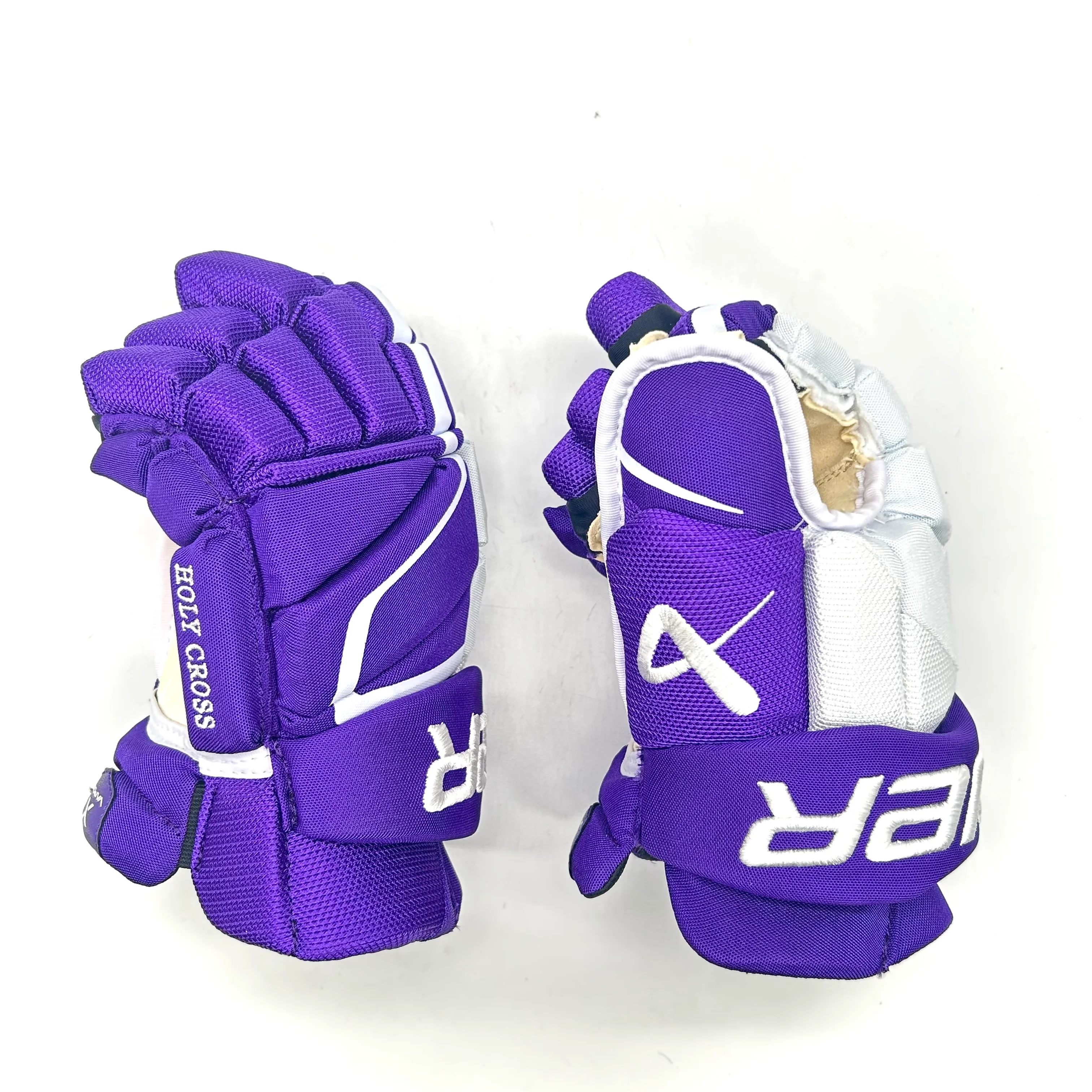 Bauer Vapor Hyperlite - NCAA Pro Stock Hockey Gloves - Intermediate (Purple/White) - Image 2