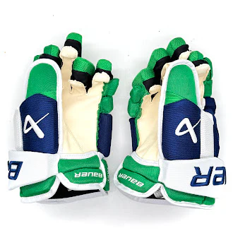 Bauer Vapor Hyperlite - NHL Pro Stock Glove - Jesper Fast (Blue/Green/White) - Image 2