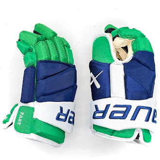 Bauer Vapor Hyperlite - NHL Pro Stock Glove - Jesper Fast (Blue/Green/White) - Image 3