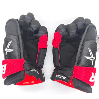 Bauer Vapor Hyperlite - NHL Pro Stock Glove - Ondrej Kase (Black/Red) - Image 2