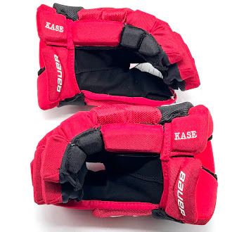 Bauer Vapor Hyperlite - NHL Pro Stock Glove - Ondrej Kase (Red/Black) - Image 4