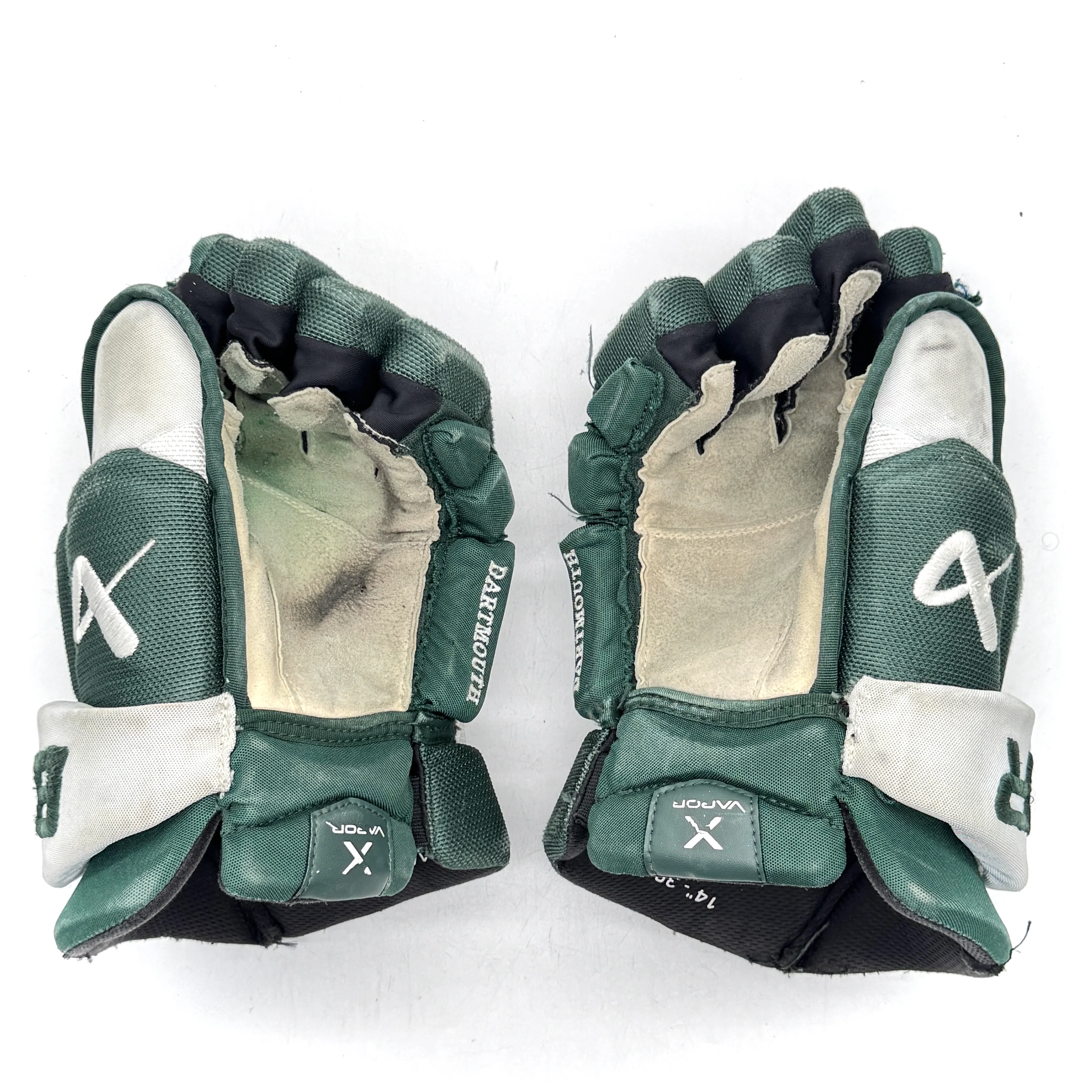 Bauer Vapor Hyperlite - Used NCAA Pro Stock Hockey Glove (Green/White)