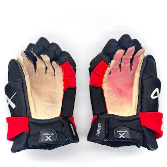 Bauer Vapor Hyperlite - Used NHL Pro Stock Glove - Shayne Gostisbehere (Black/Red) - Image 2