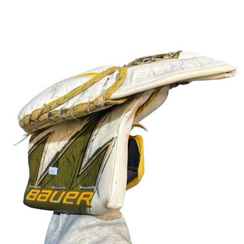 Bauer Vapor Hyperlite - Used Pro Stock Full Right Goalie Full Set (Green/White/Yellow) - Image 11