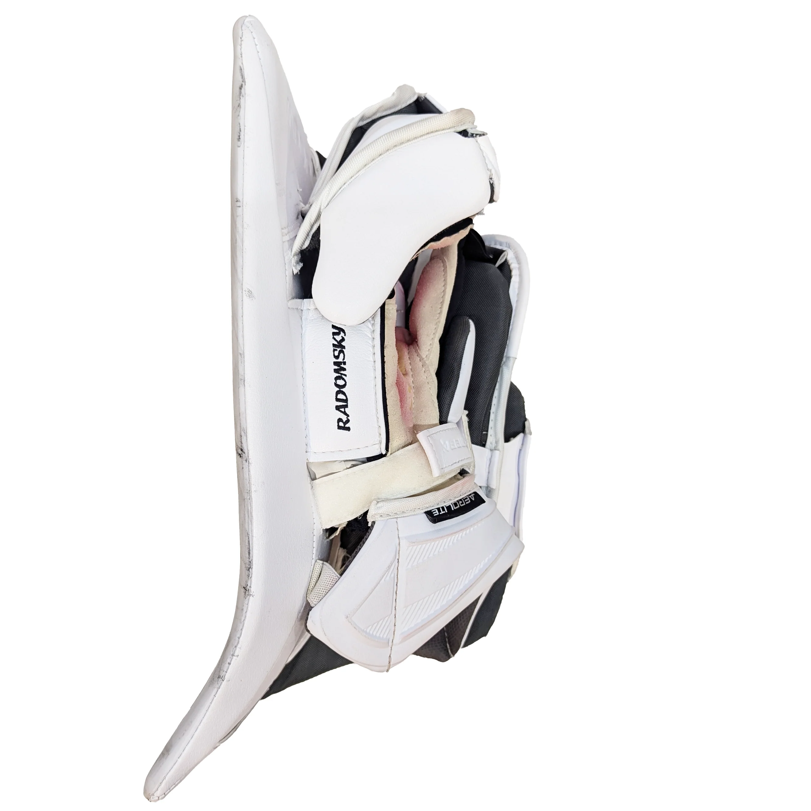 Bauer Vapor HyperLite - Used Pro Stock Goalie Full Set (White/Red/Yellow) - Image 8