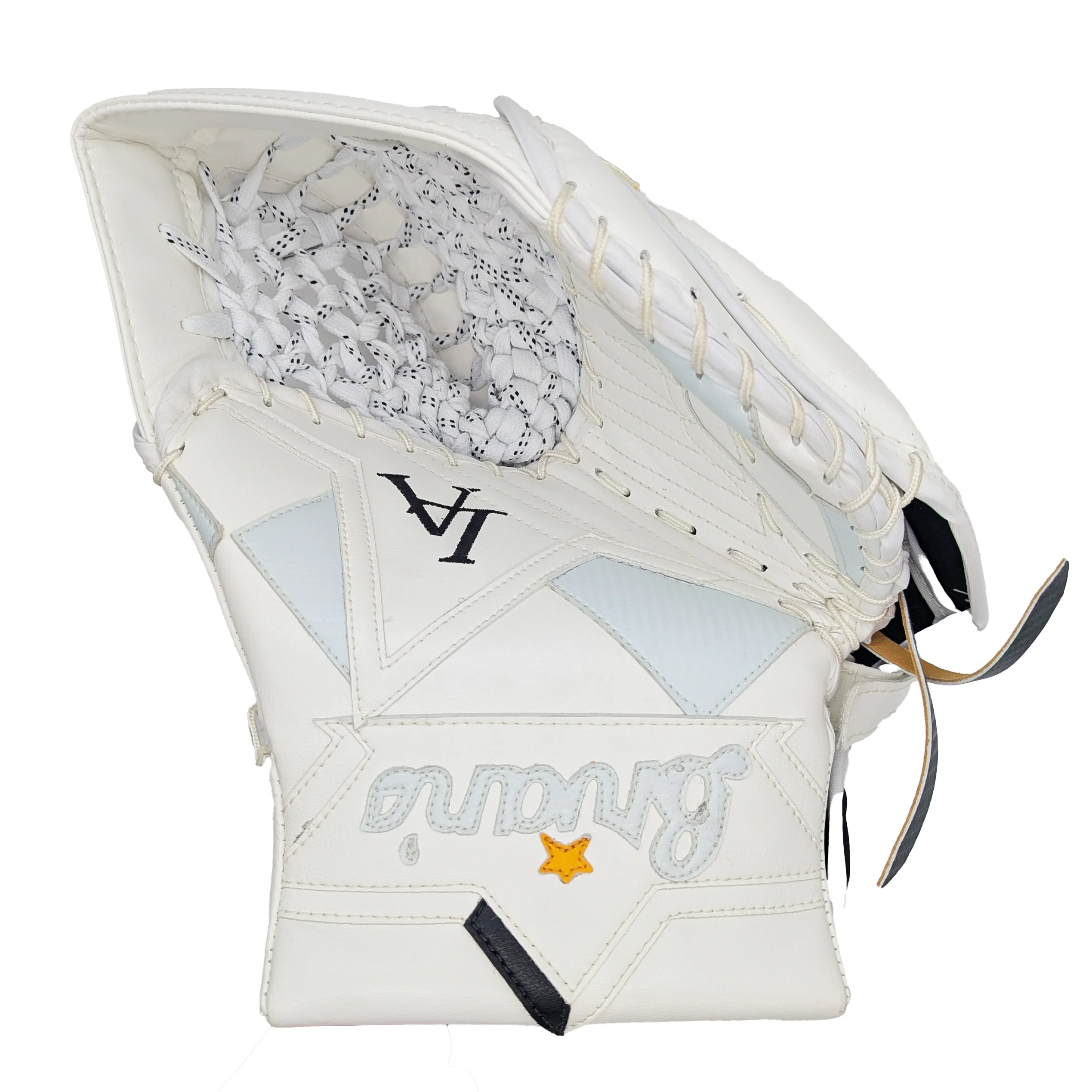 Brian's Custom - AHL Pro Stock Goalie Trapper (White/Black/Silver)