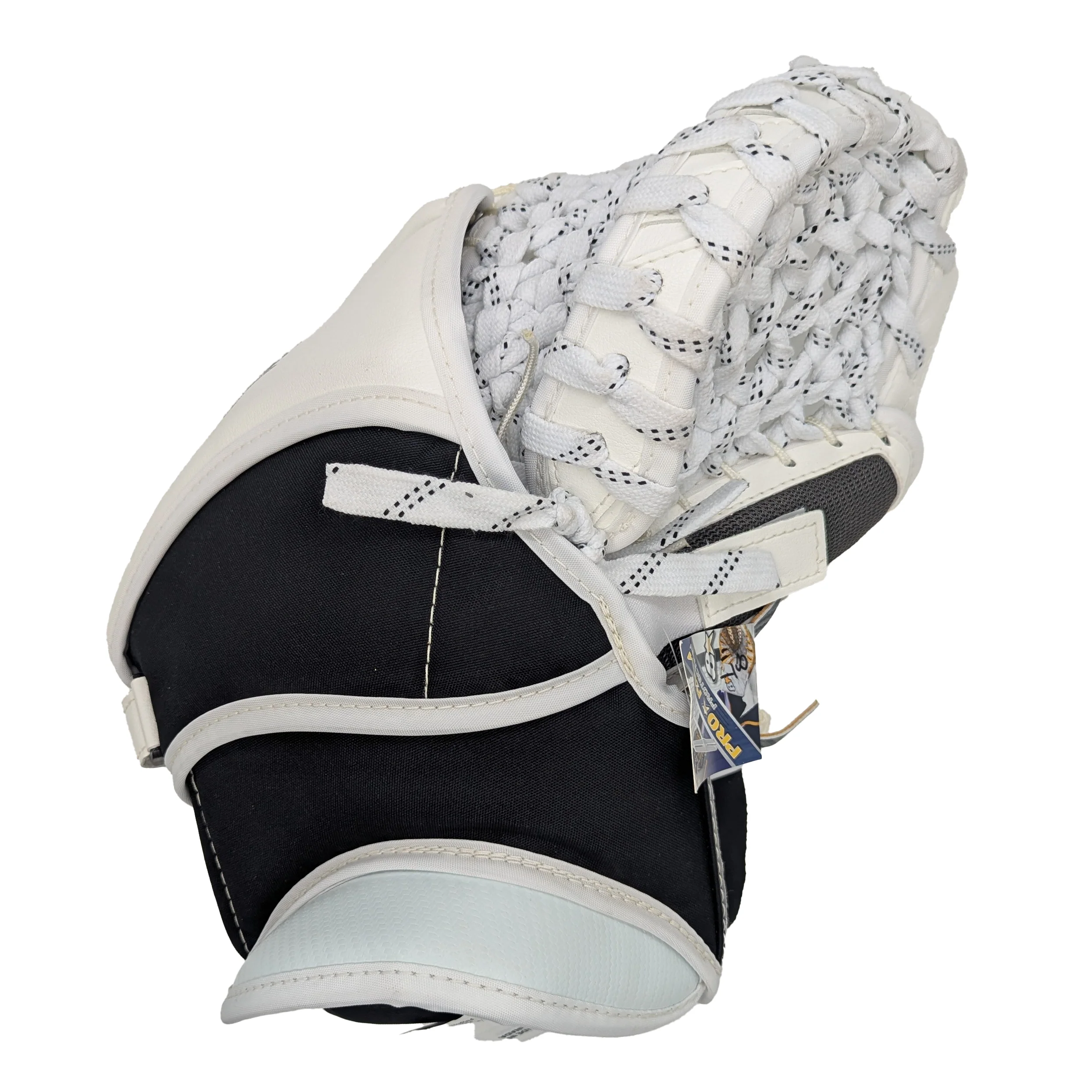 Brian's Custom - AHL Pro Stock Goalie Trapper (White/Black/Silver) - Image 2