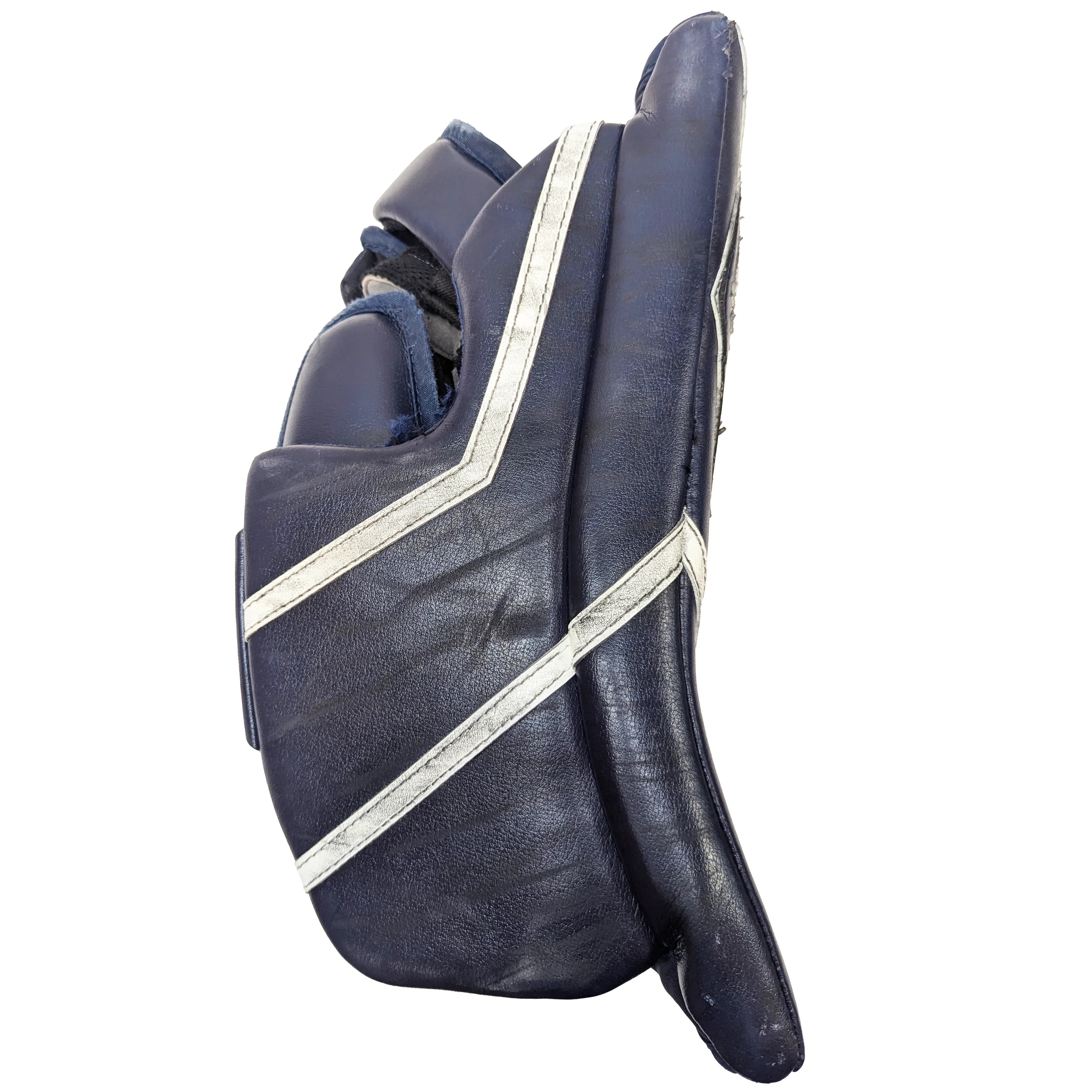 Brians G-Netik V - Used Pro Stock Goalie Blocker (Navy) - Image 2
