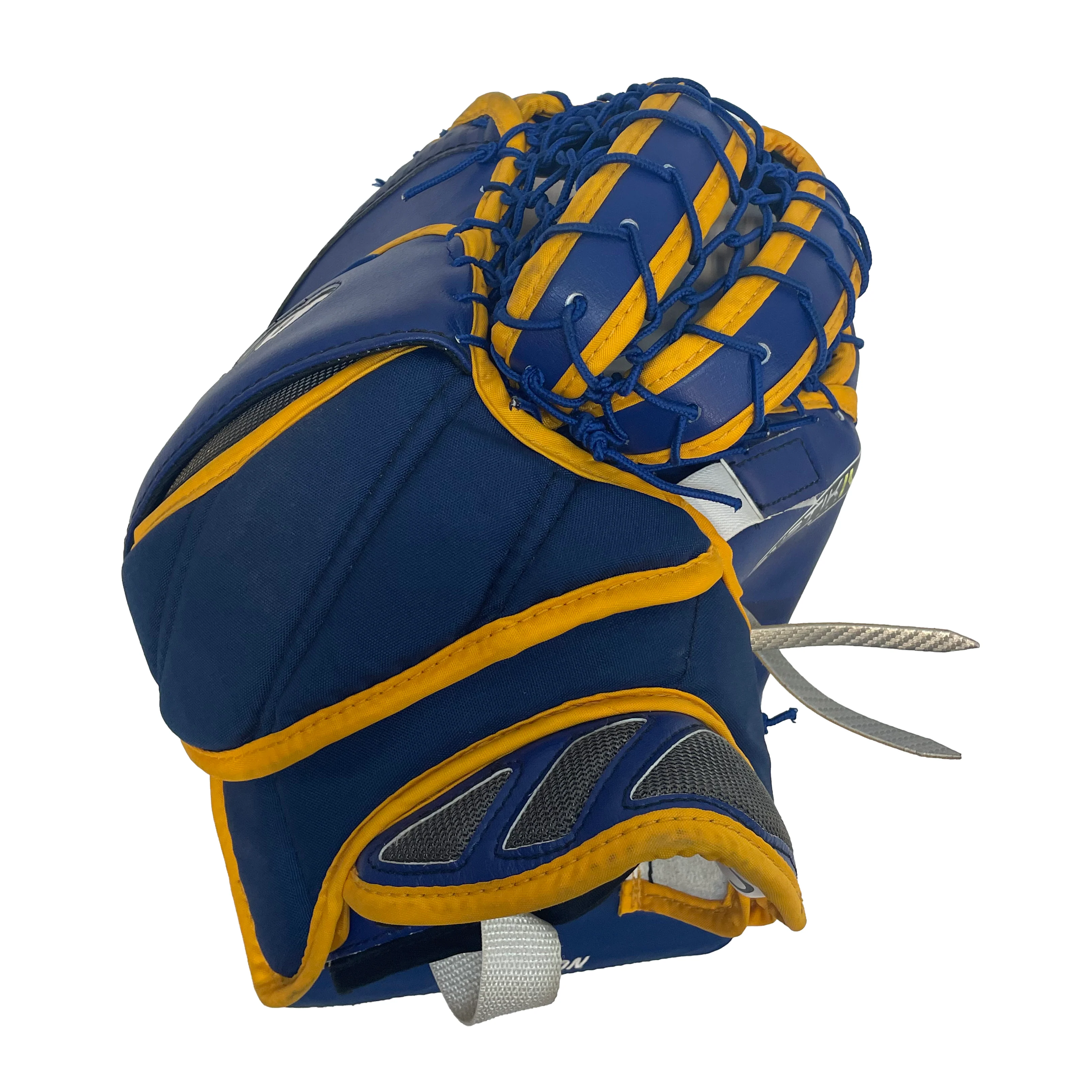 Brians Gnetik 4 - Used Pro Stock Senior Goalie Full Set (Blue/Yellow) - Image 6