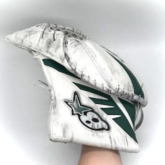 Brian's Pro Custom - Used NCAA Pro Stock Goalie Glove (White/Green) - Image 4