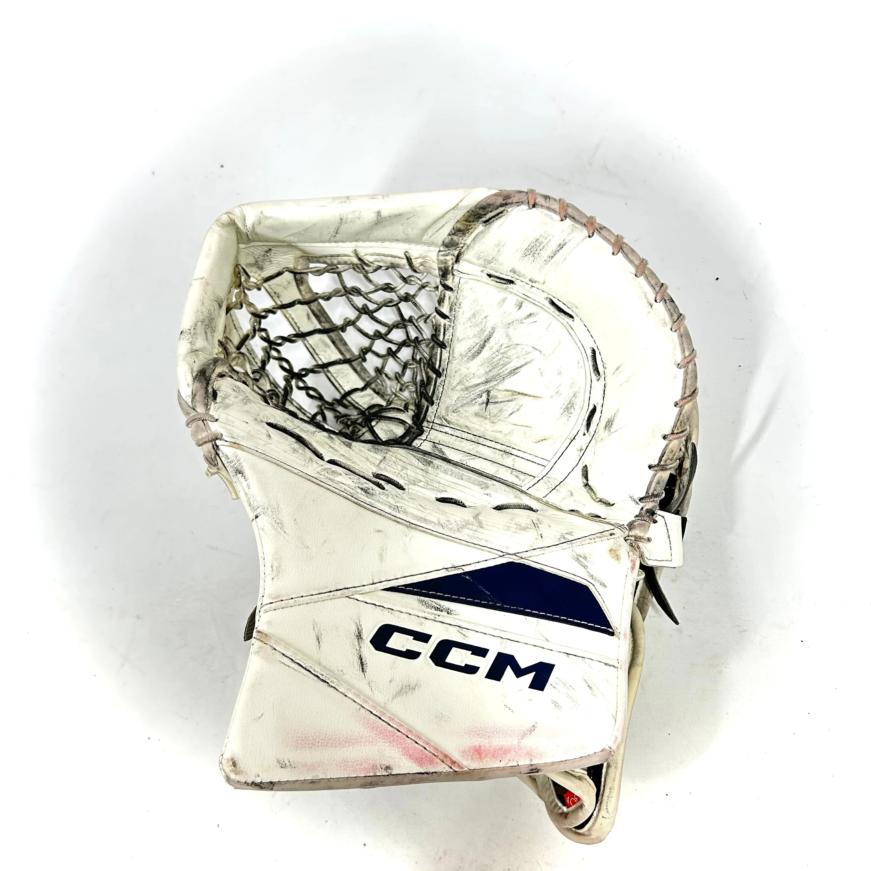 CCM Axis 2 - Used AHL Pro Stock Senior Goalie Full Set (White/Navy) - Image 10