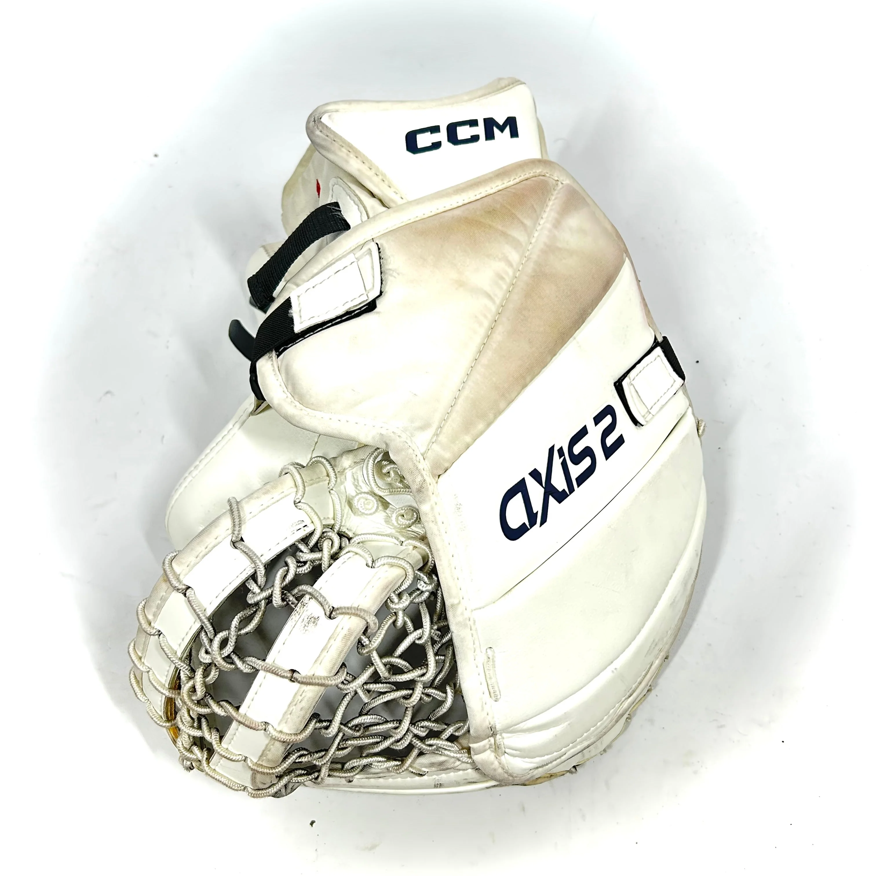 CCM Axis 2 - Used AHL Pro Stock Senior Goalie Full Set (White/Navy) - Image 9