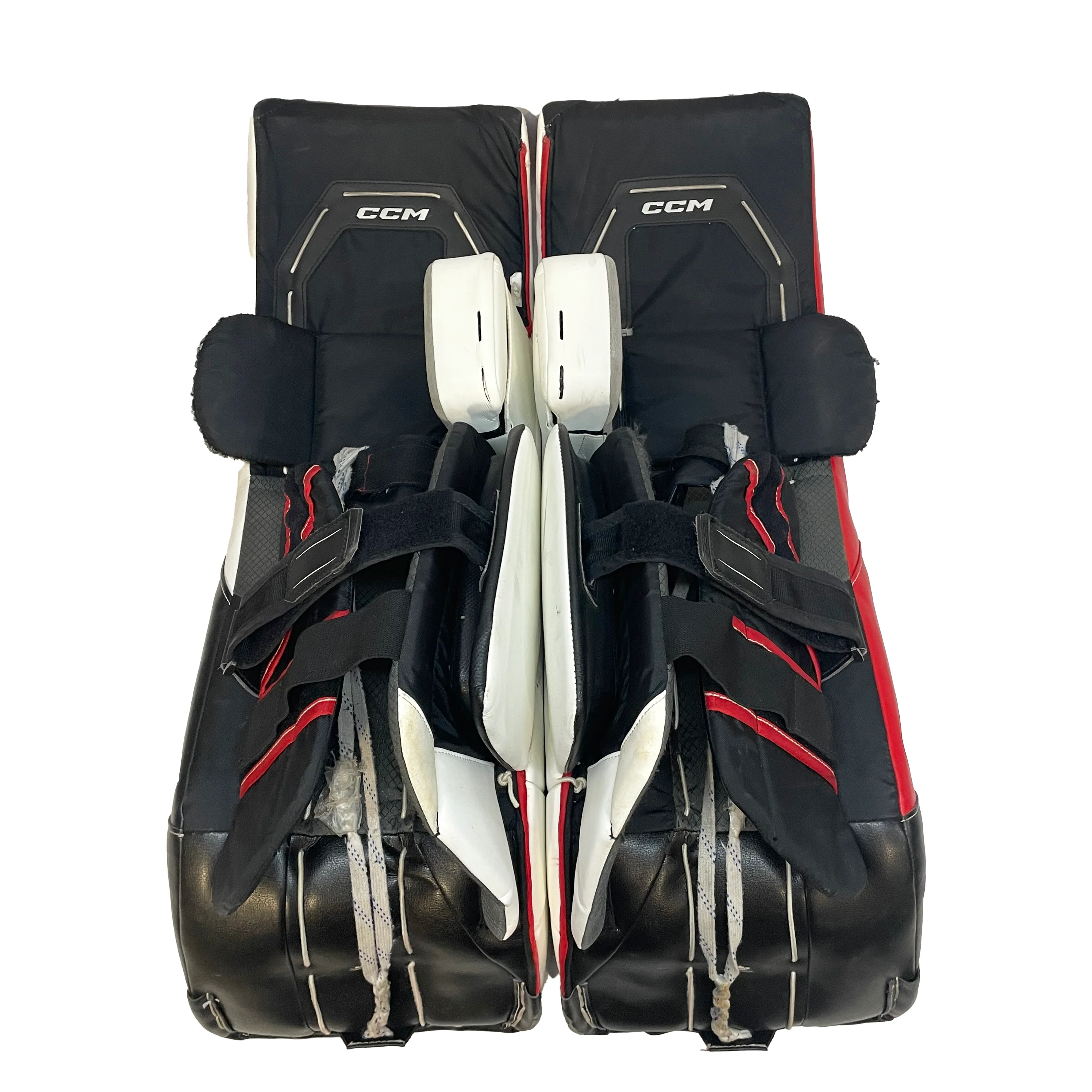 CCM AXIS 2 - Used Pro Stock Goalie Pads (White/Red/Black) - Image 5