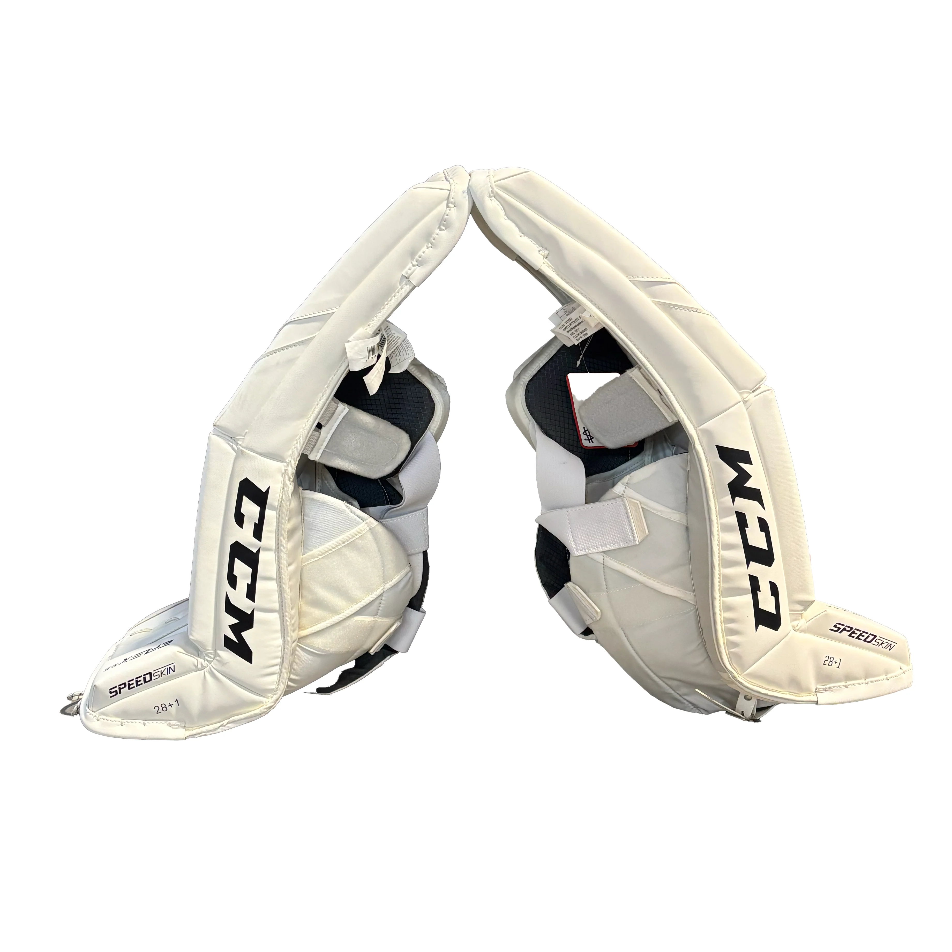 CCM Extreme Flex 5.5 - New Goalie Pad Set - Junior (White) - Image 3