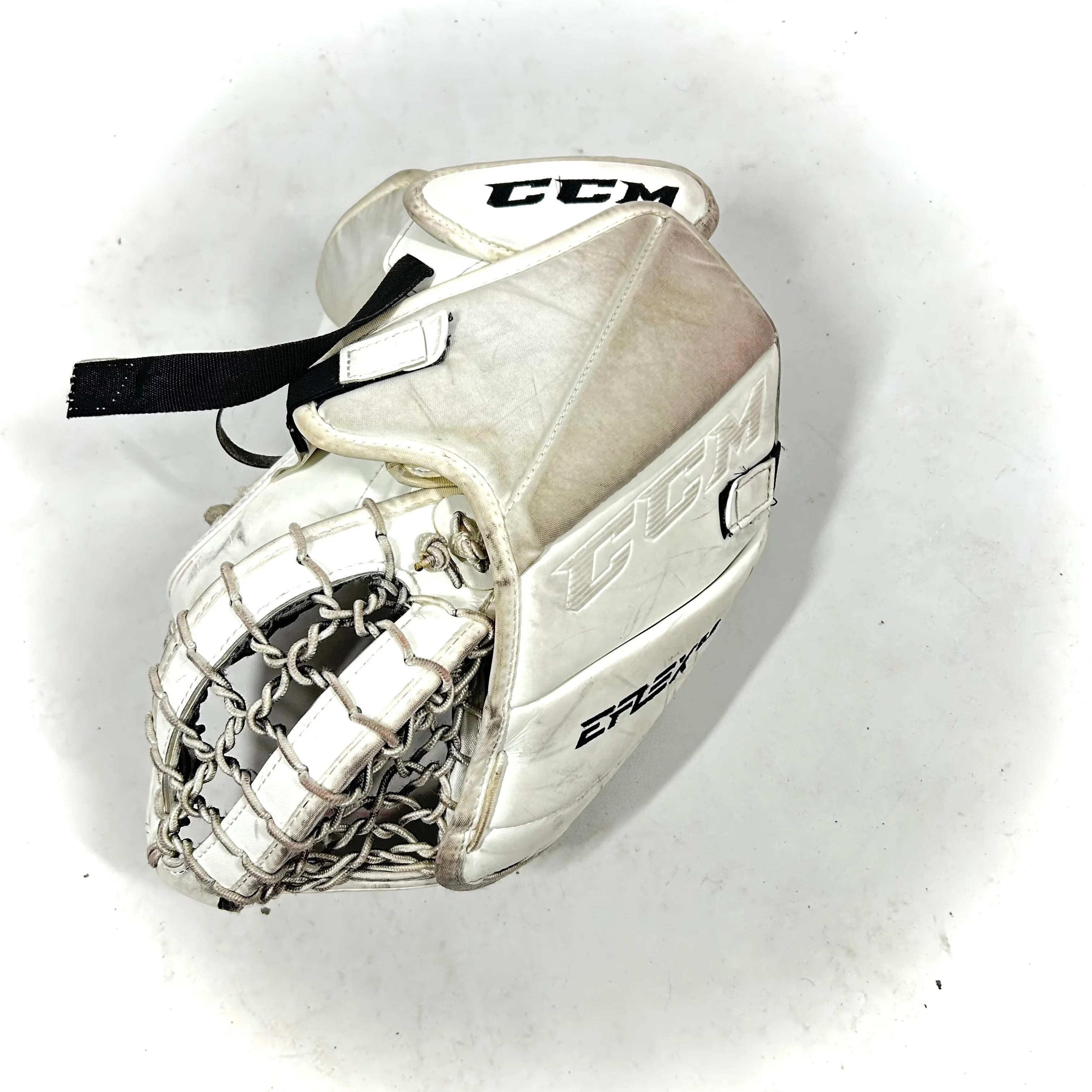 CCM Extreme Flex 5.9 - Used OHL Pro Stock Goalie Glove (White) - Image 2