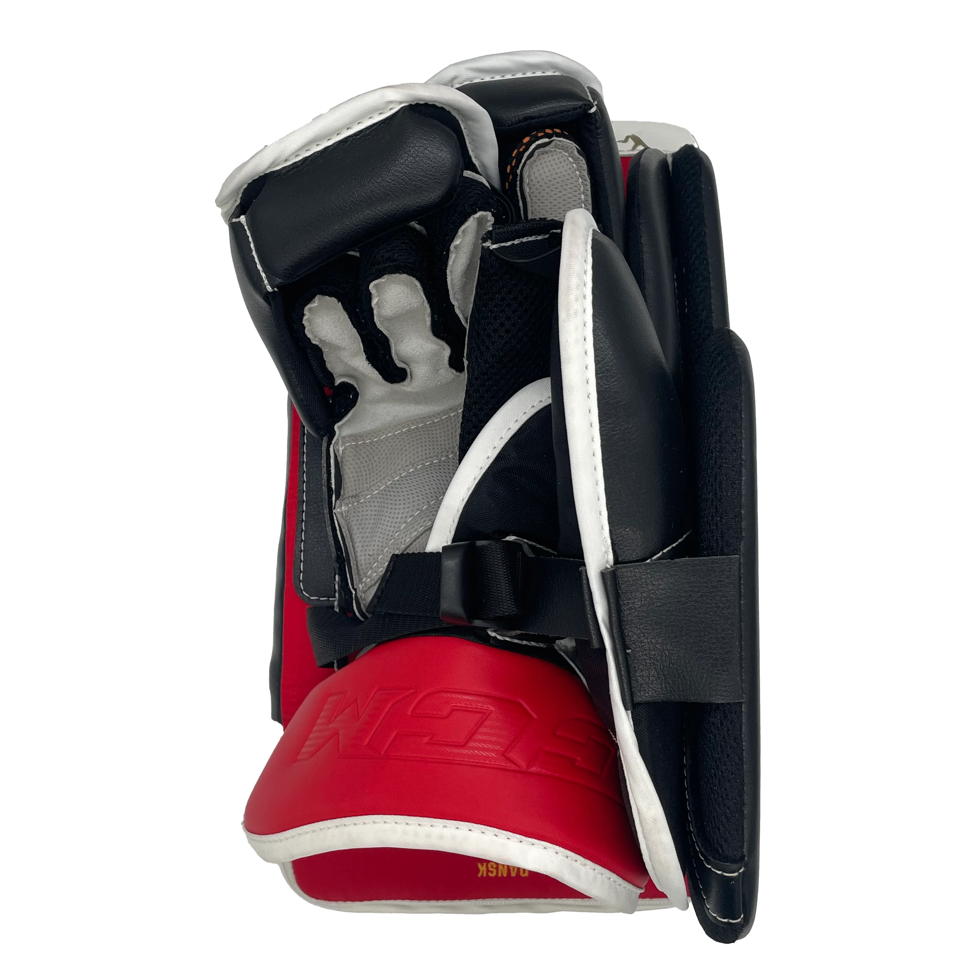 CCM Extreme Flex 5 - New Pro Stock Goalie Glove Set - Oscar Dansk (Black/Red/Yellow) - Image 7
