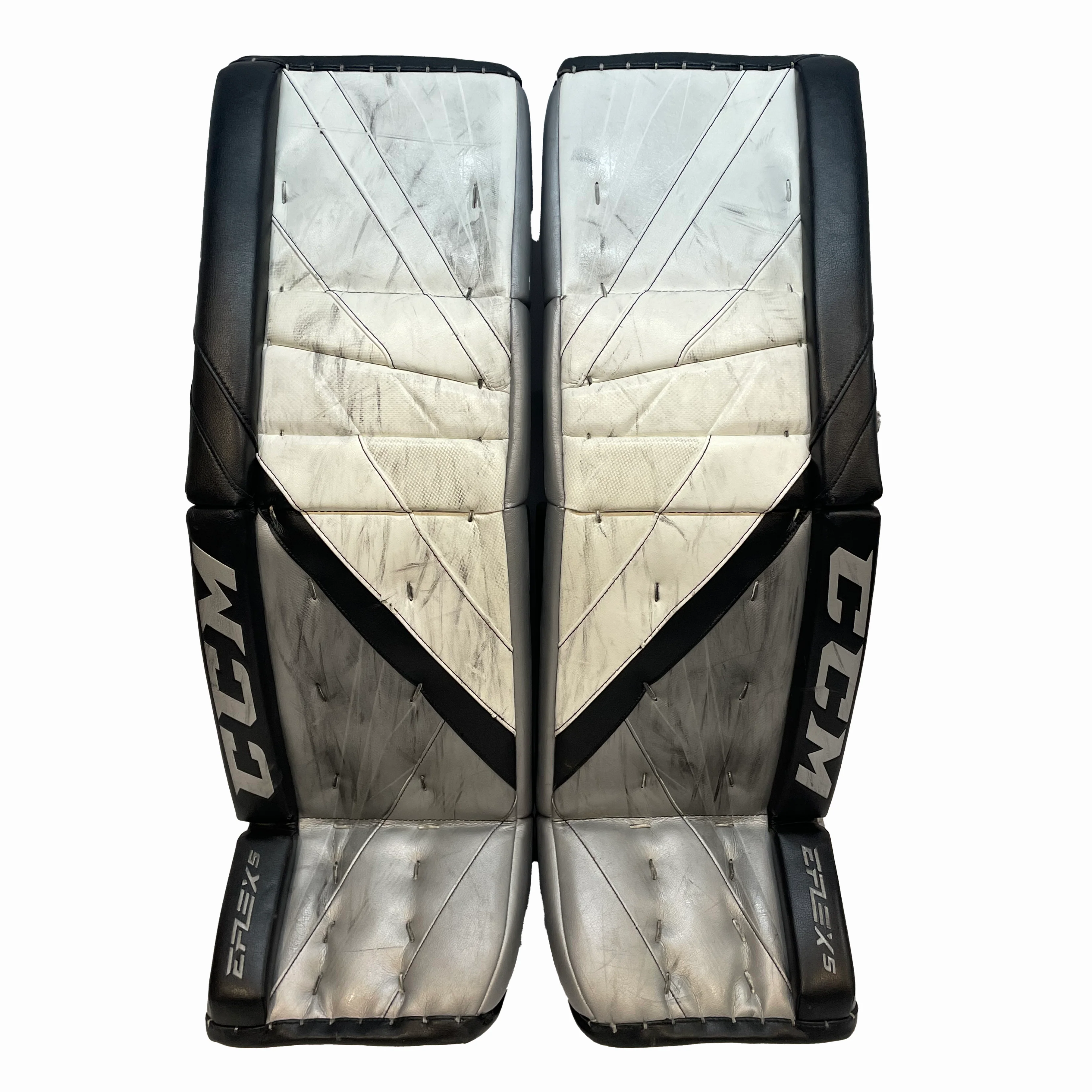 CCM Extreme Flex 5 - Used Pro Stock Goalie Full Set (Black/White/Silver) - Image 2