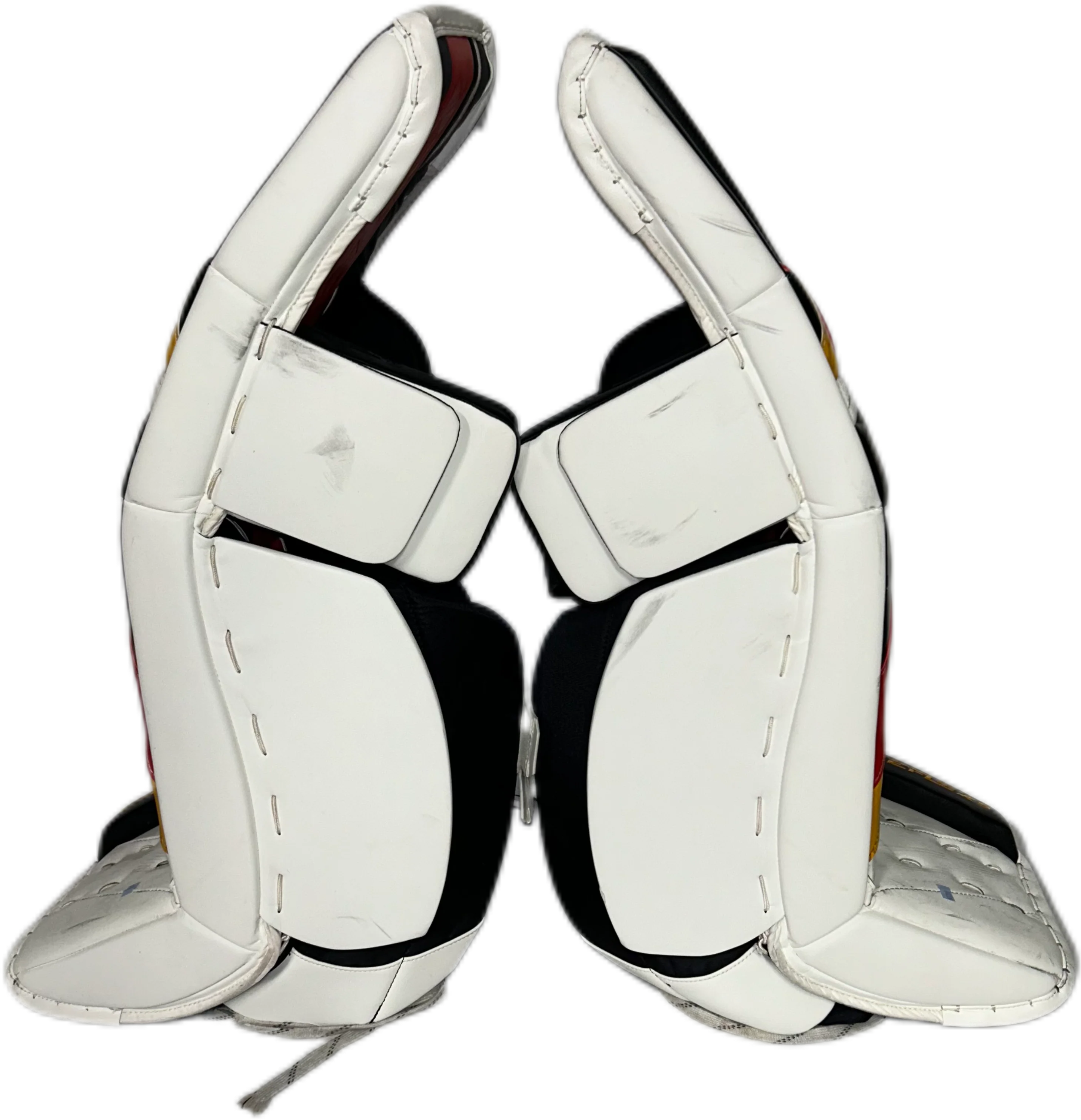 CCM Extreme Flex 5 - Used Pro Stock Goalie Full Set (White/Black/Red/Yellow) - Image 3