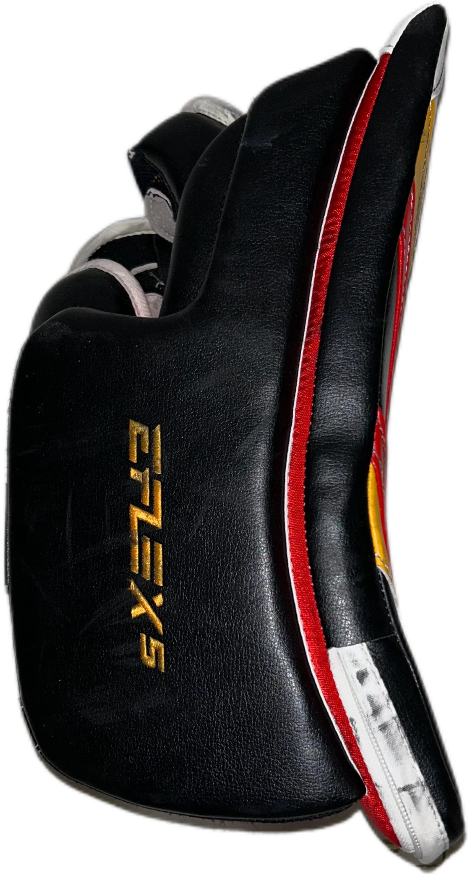 CCM Extreme Flex 5 - Used Pro Stock Goalie Full Set (White/Black/Red/Yellow) - Image 7