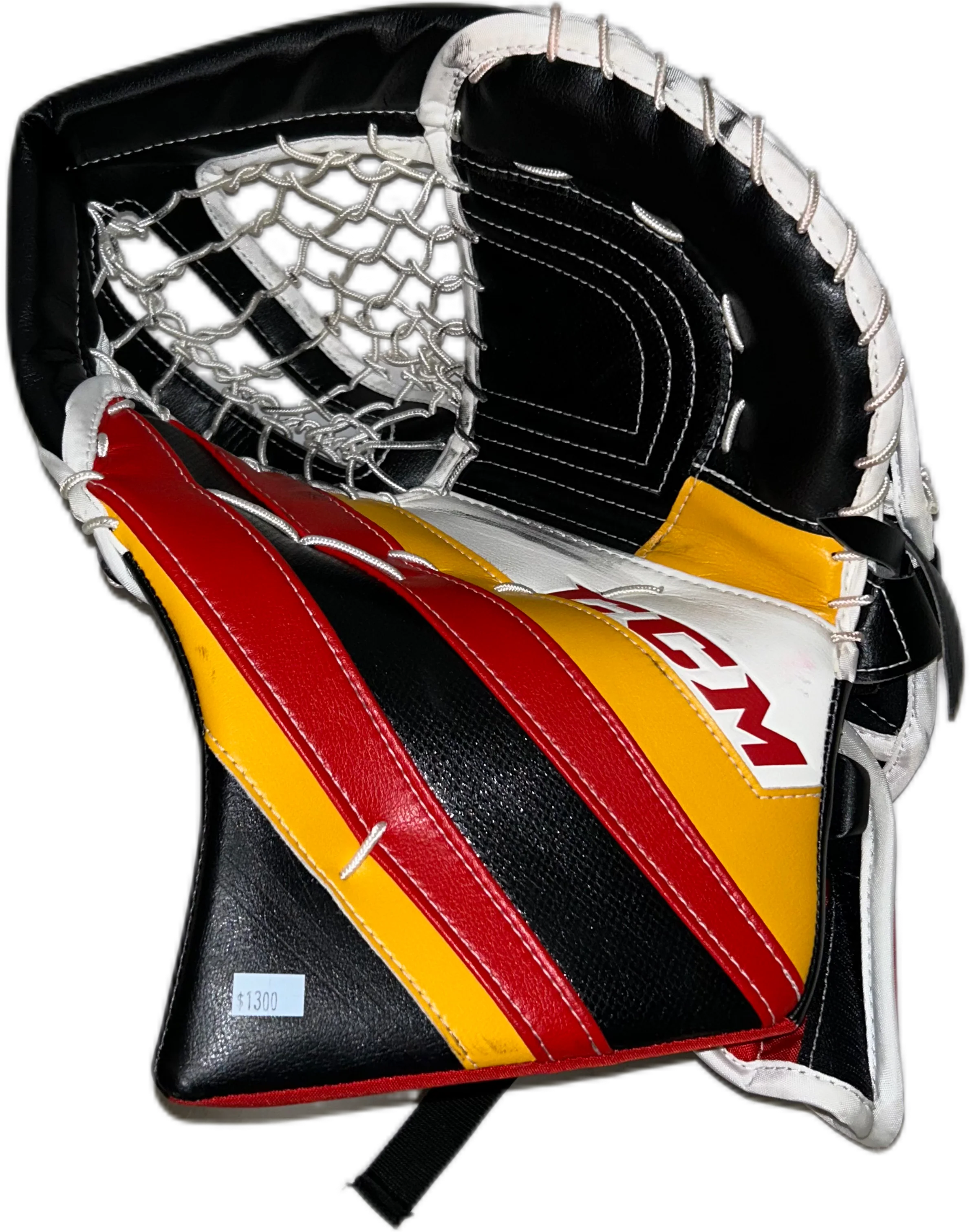 CCM Extreme Flex 5 - Used Pro Stock Goalie Full Set (White/Black/Red/Yellow) - Image 9