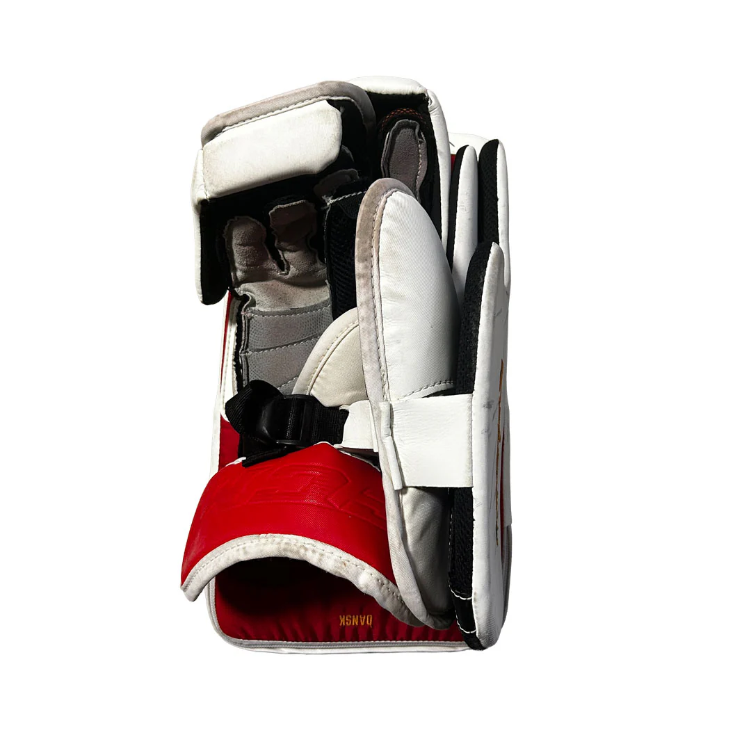 CCM Extreme Flex 5 - Used Pro Stock Goalie Full Set (White/Red/Yellow) - Image 7