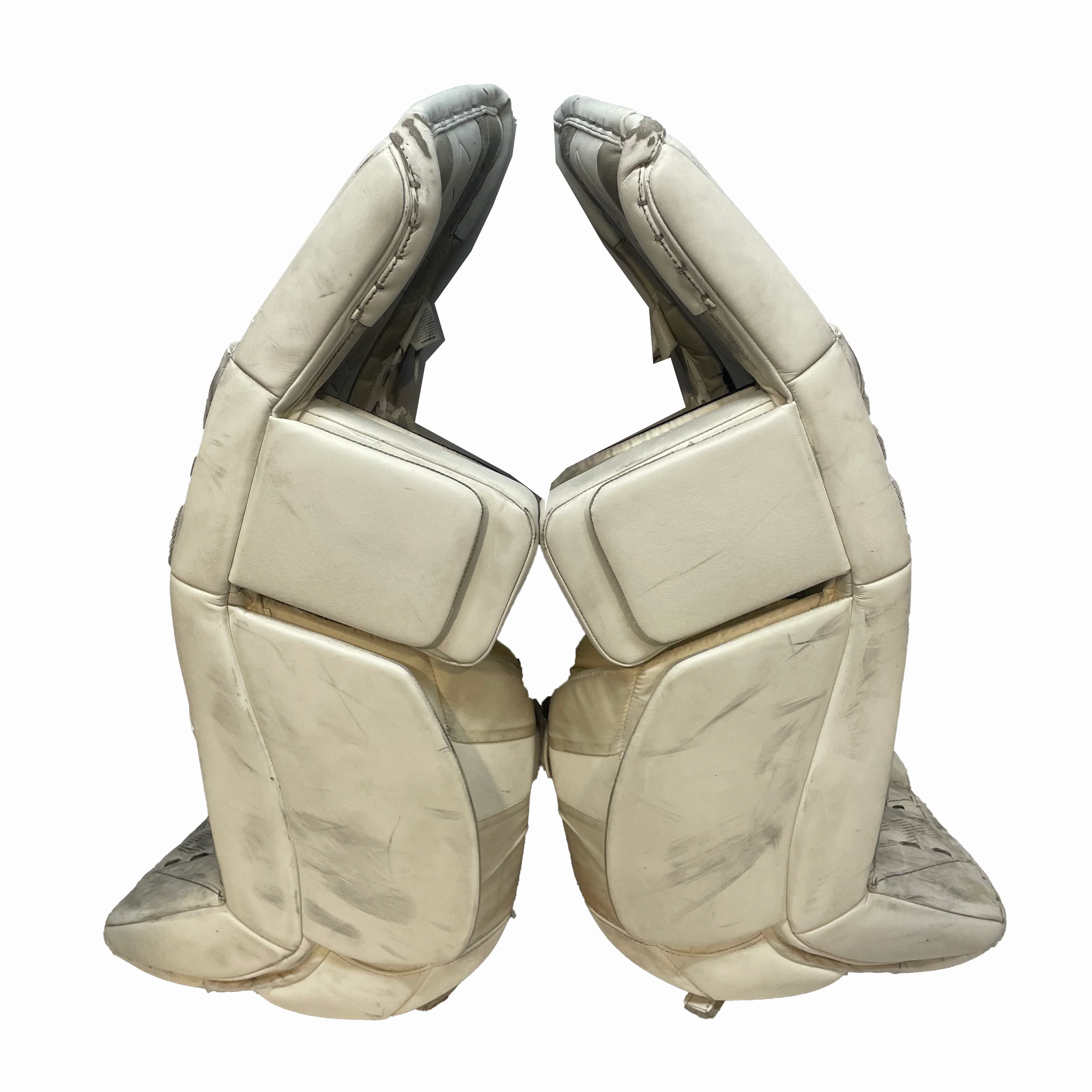 CCM Extreme Flex 5 - Used Pro Stock Goalie Pads (White) - Image 2