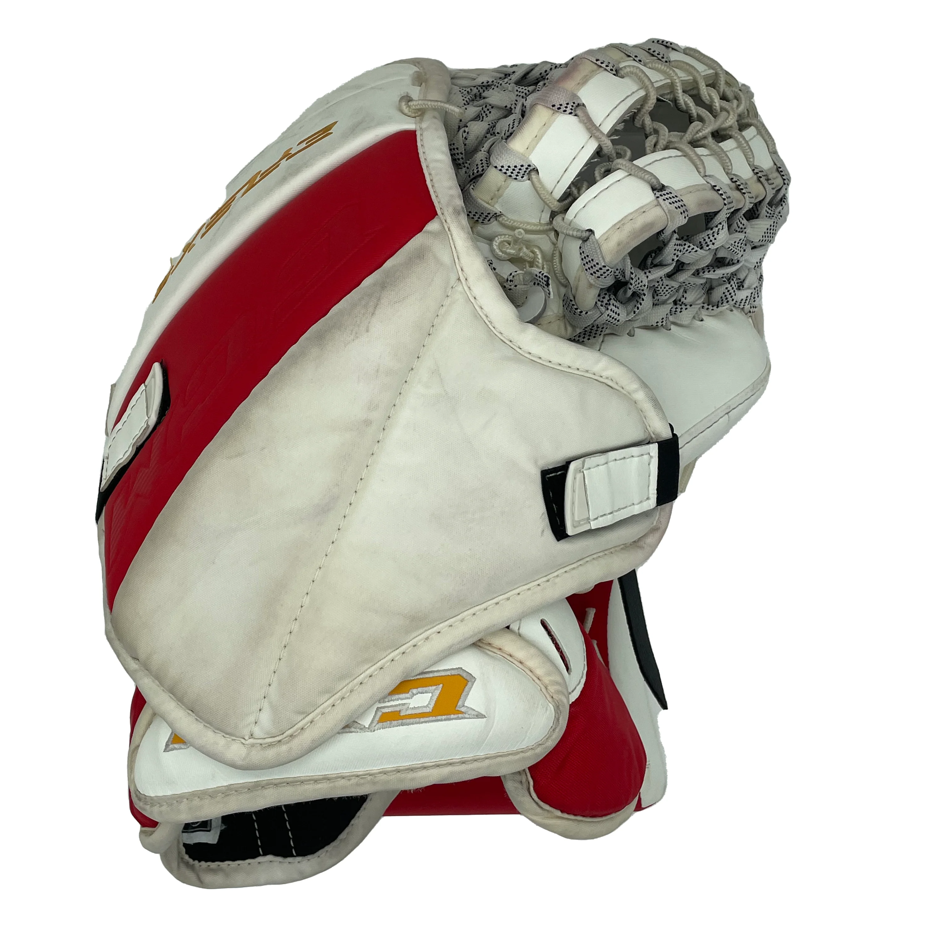CCM Extreme Flex 5 - Used Pro Stock Goalie Set (White/Red/Yellow) - Image 6