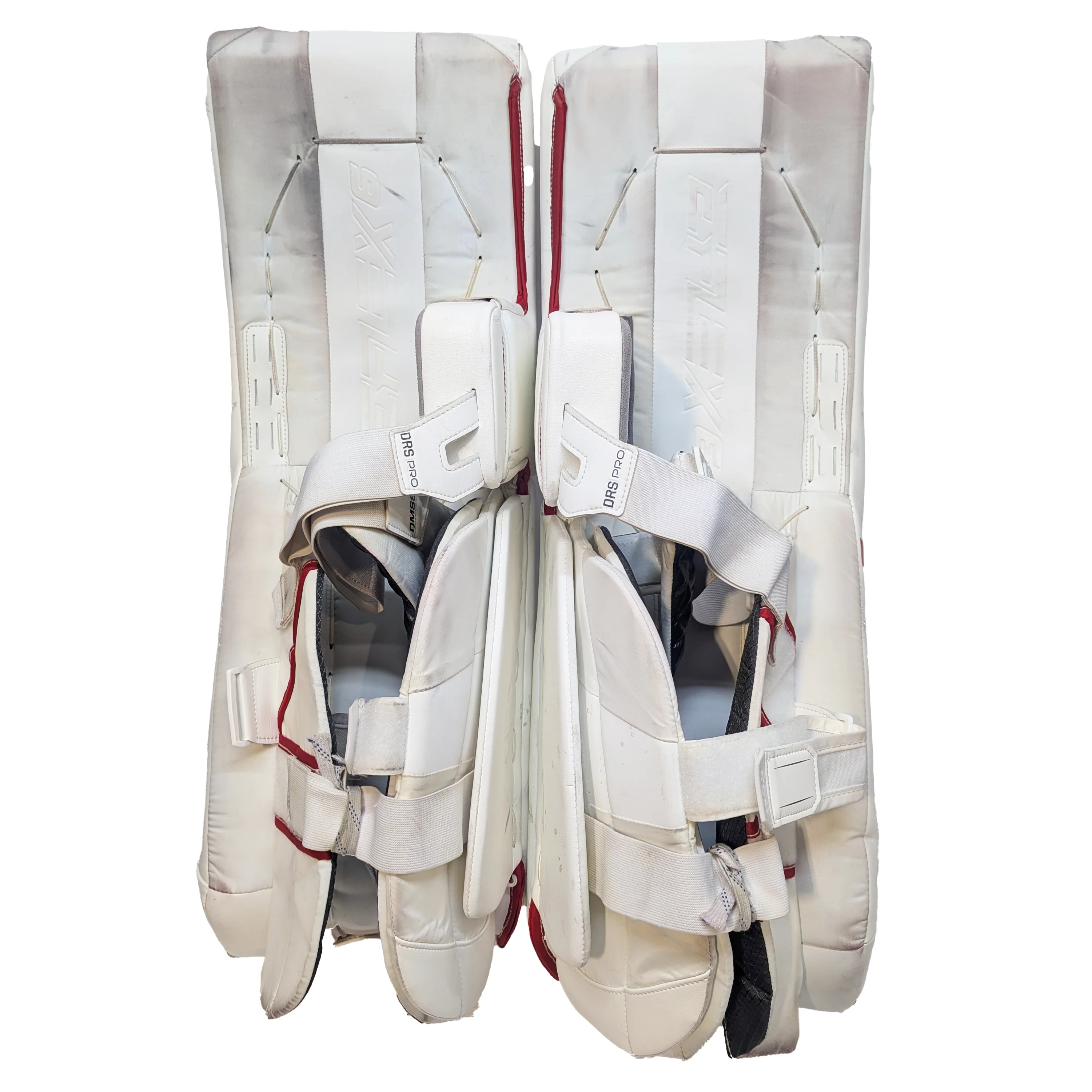 CCM Extreme Flex 6 - Used AHL Pro Stock Senior Goalie Full Set (White/Red/Yellow) - Image 5
