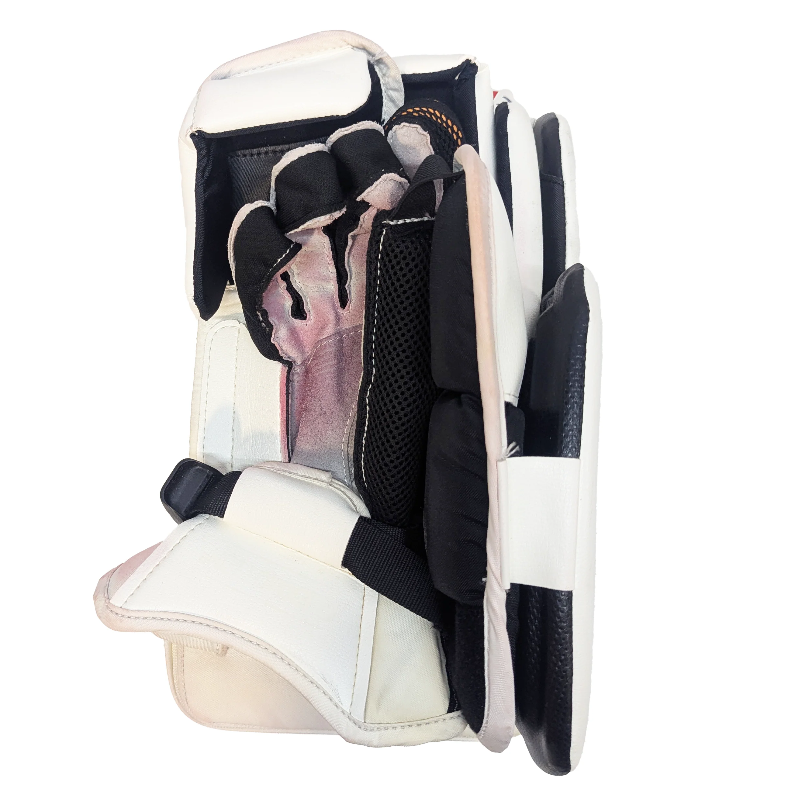 CCM Extreme Flex 6 - Used AHL Pro Stock Senior Goalie Full Set (White/Red/Yellow) - Image 7