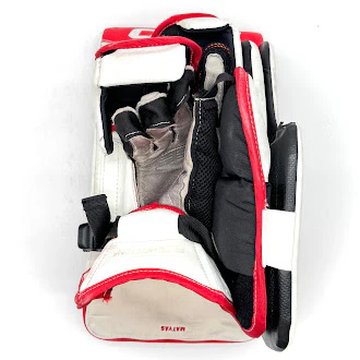 CCM Extreme Flex 6 - Used NCAA Goalie Blocker (White/Red) #1 - Image 2