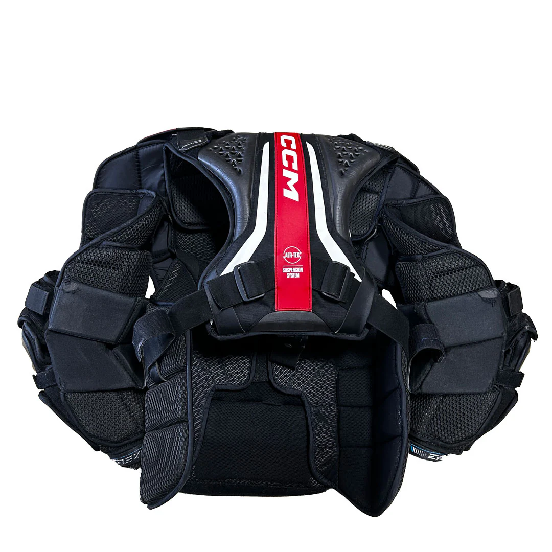 CCM Extreme Flex 6 - Used Pro Stock Goalie Chest Protector (Black/Red) #2 - Image 2