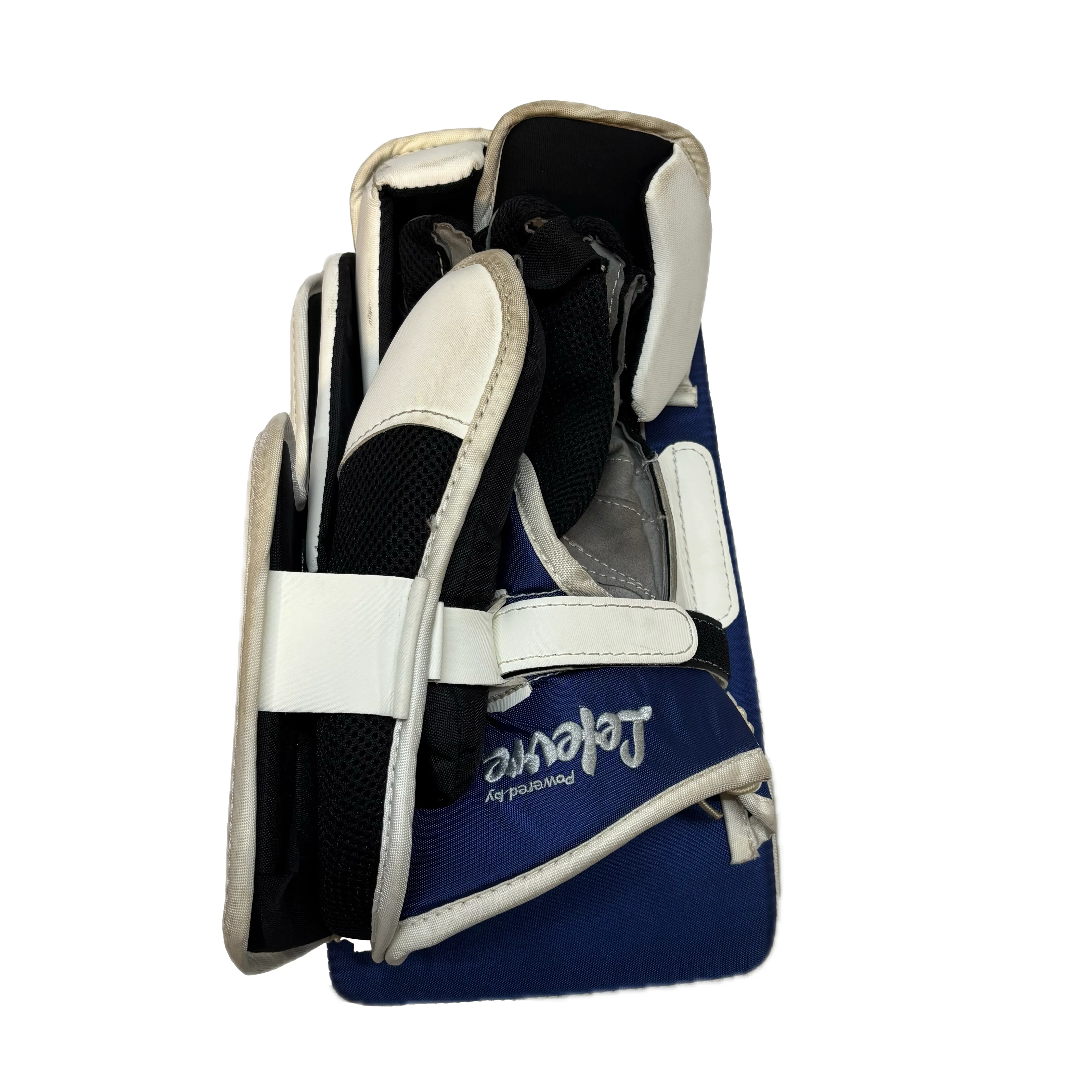 CCM Extreme Flex E3.9 - Used Full Right Senior Goalie Blocker (White/Blue) - Image 2