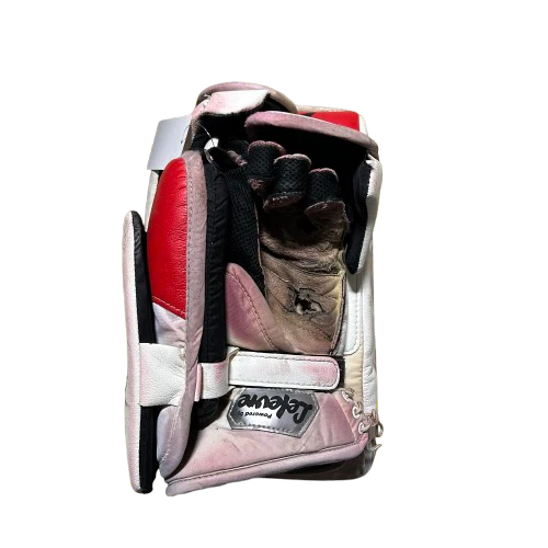 CCM Extreme Flex II - Used Pro Stock Goalie Blocker (White/Red/Black) - Image 3