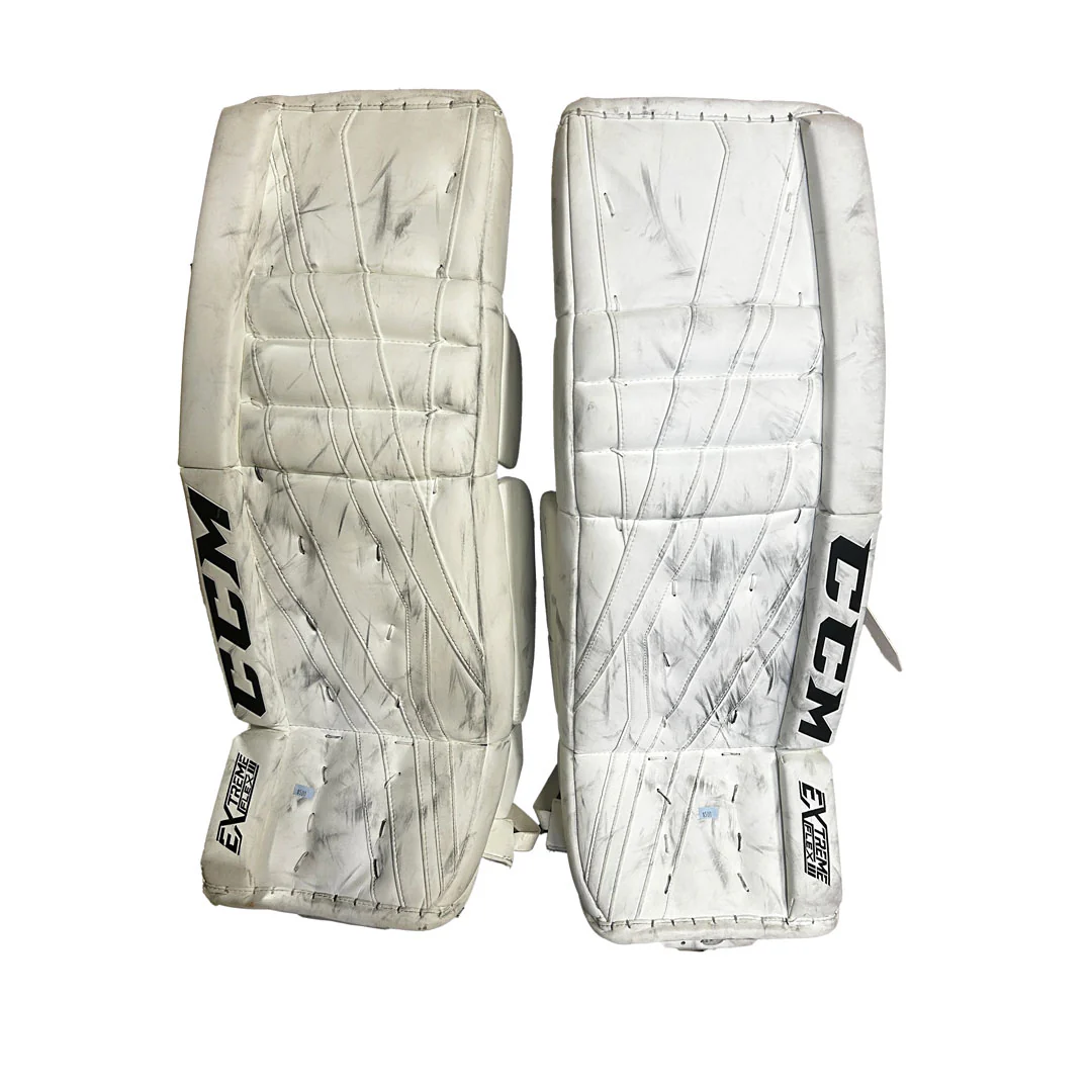 CCM Extreme Flex III - Used Pro Stock Goalie Pads (White)