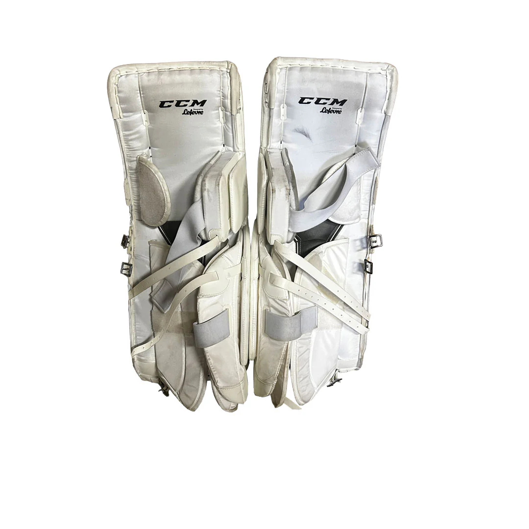 CCM Extreme Flex III - Used Pro Stock Goalie Pads (White) - Image 3