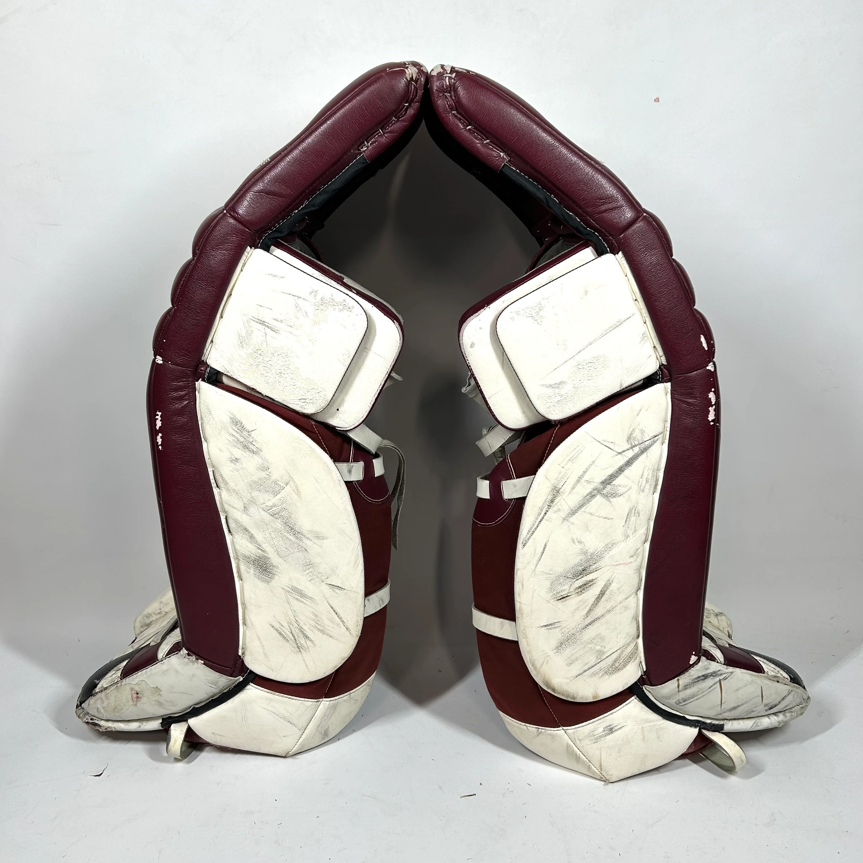 CCM Extreme Flex Pro - Used Pro Stock Senior Goalie Pads (Maroon) - Image 4