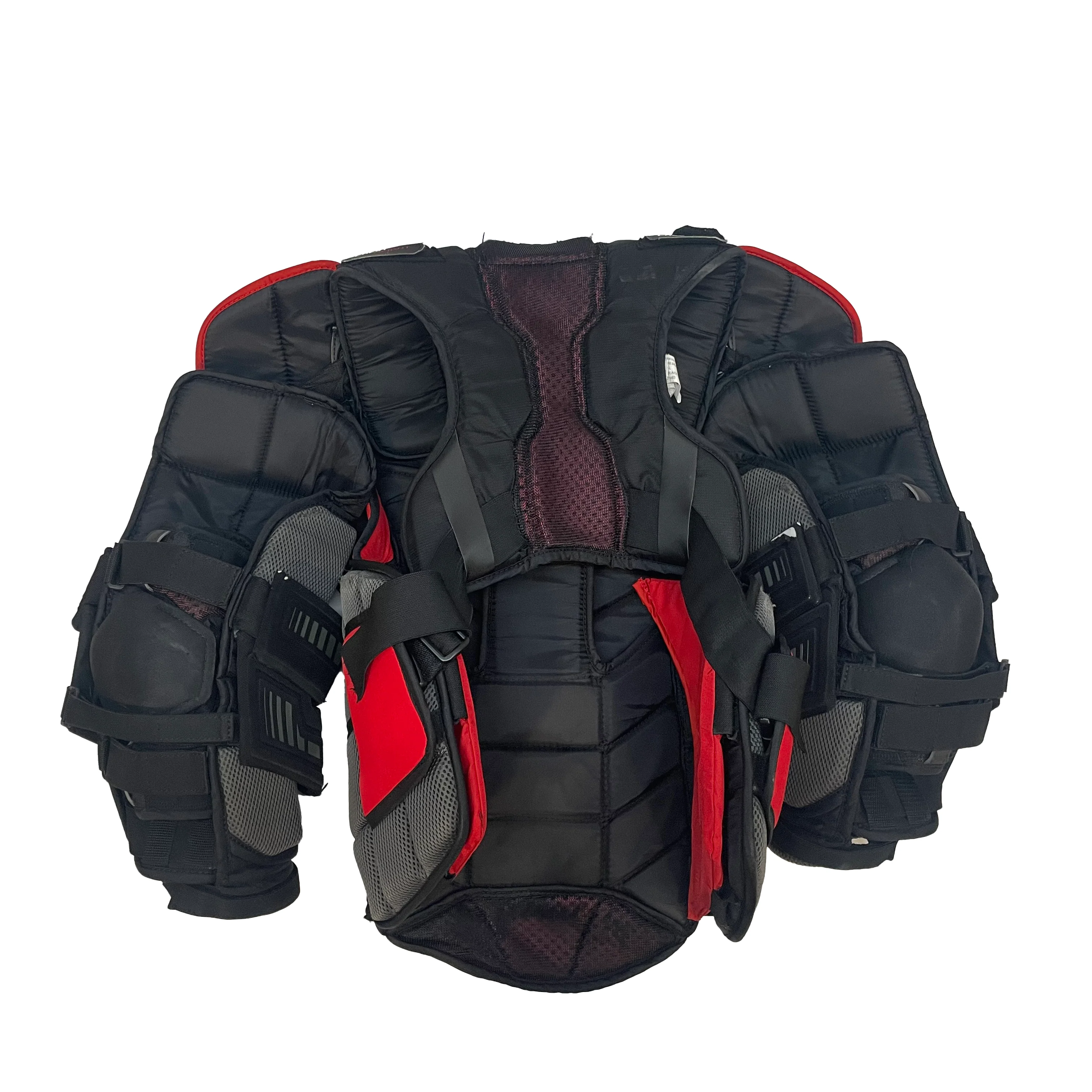 CCM Extreme Flex Shield II - Used Pro Stock Goalie Chest Protector (Black/Red) - Image 2