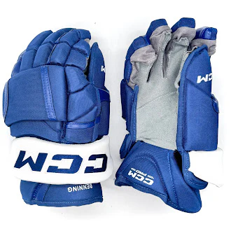 CCM HG12 - NHL Pro Stock Hockey Glove - Toronto Maple Leafs (Blue/White)