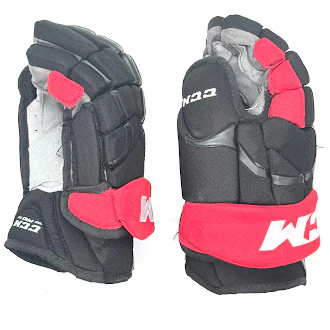 CCM HG12 - Used NHL Pro Stock Glove - Carolina Hurricanes (Black/Red) - Image 3