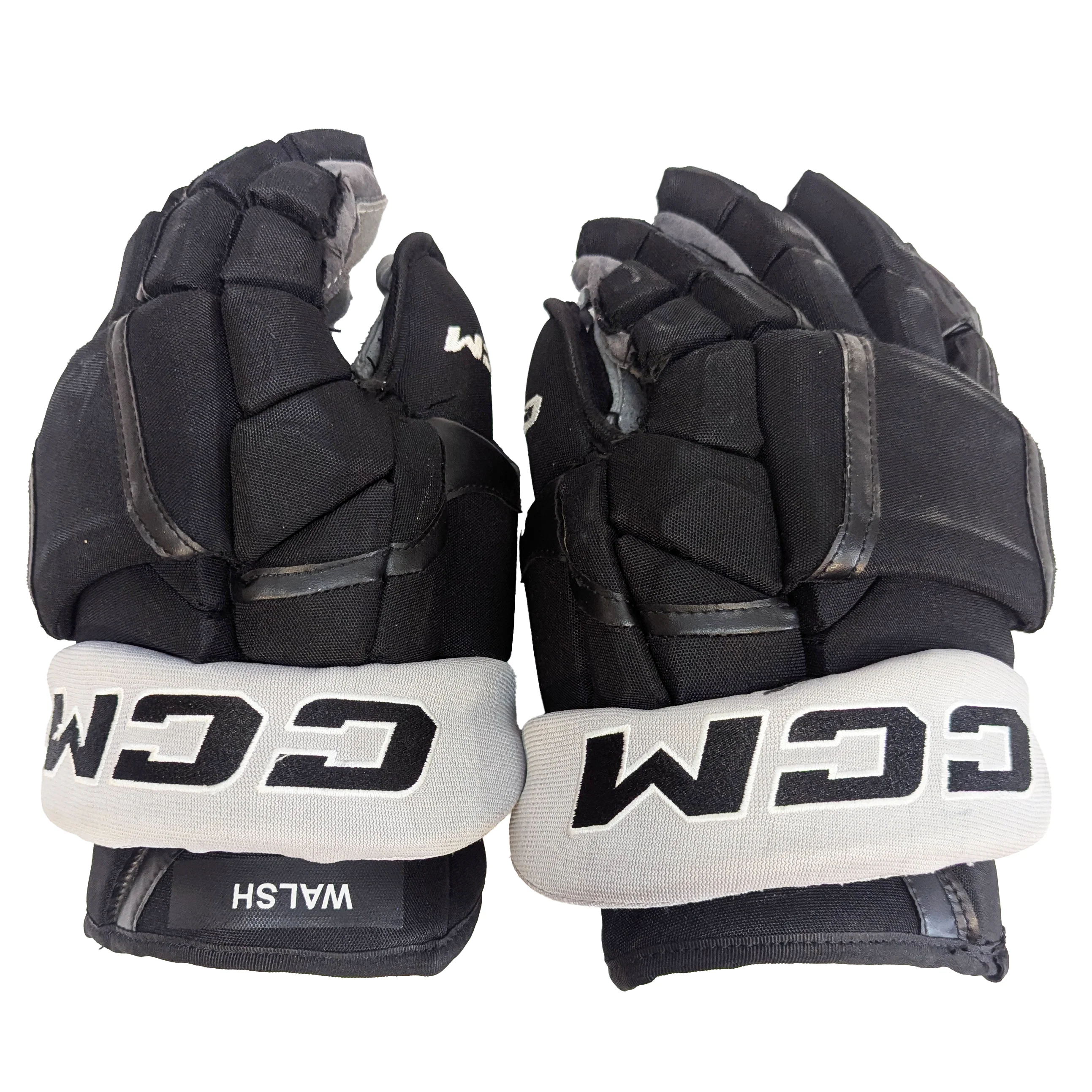 CCM HG12PP - Used AHL Pro Stock Gloves (Black/Grey)