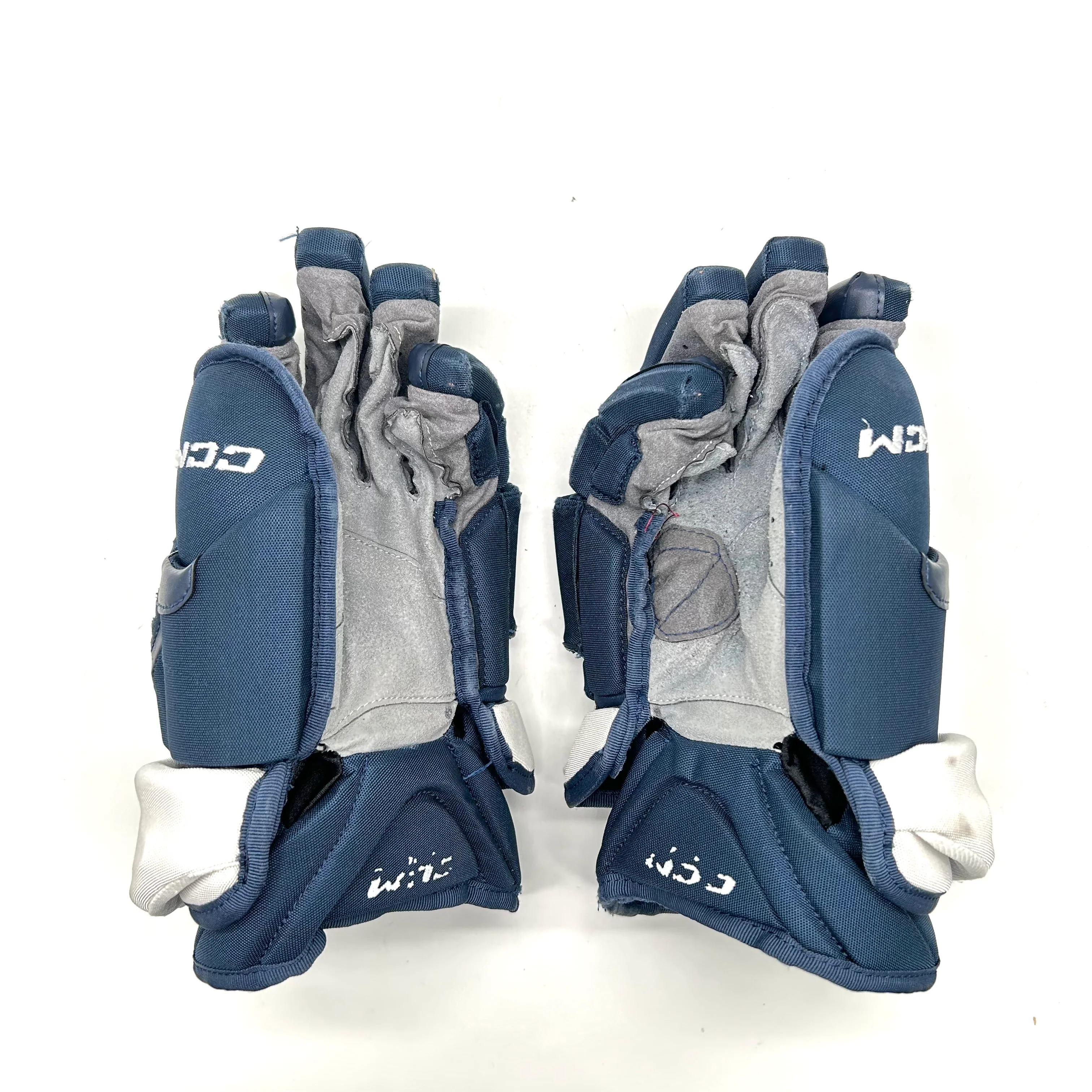 CCM HG12PP - Used NCAA Pro Stock Gloves (Navy/White) - Image 2