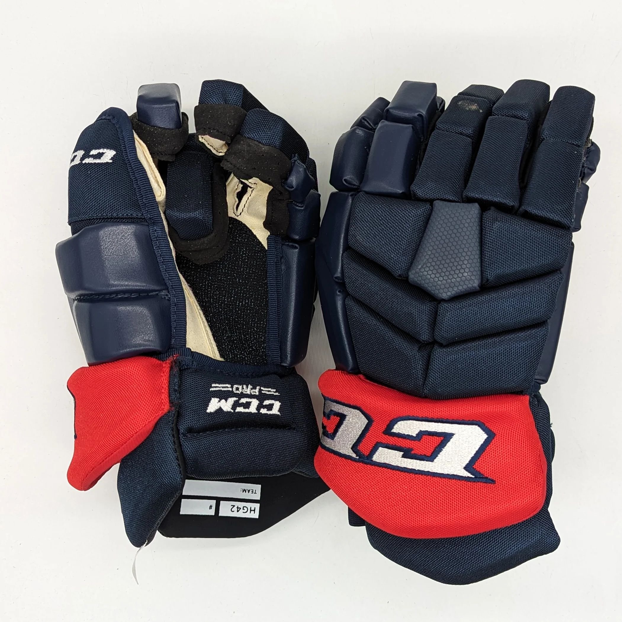 CCM HG42 - AHL Pro Stock Glove (Navy/Red) *NO TAGS* - Image 2