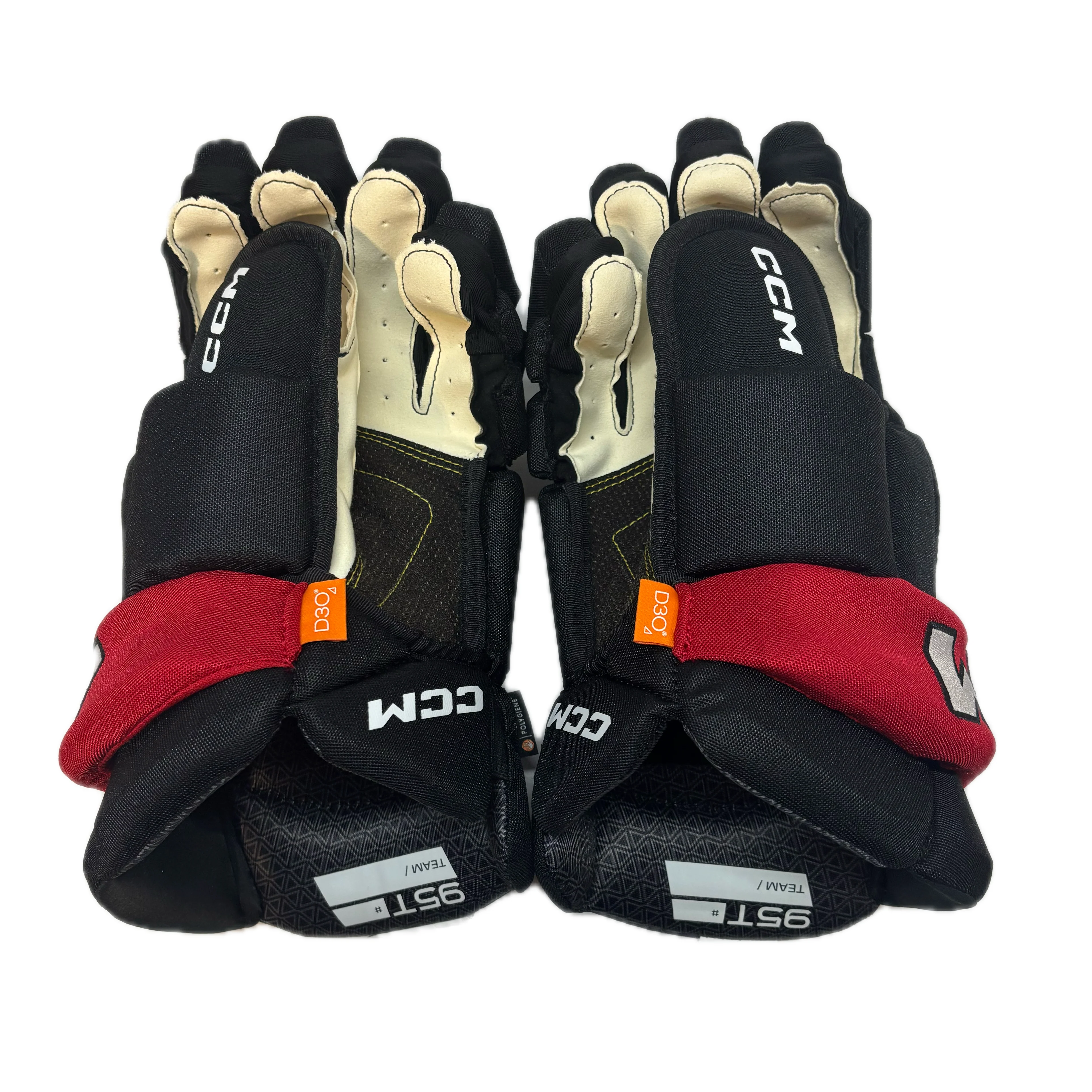 CCM HG95T - Pro Stock Hockey Glove (Black/Red) - Image 3