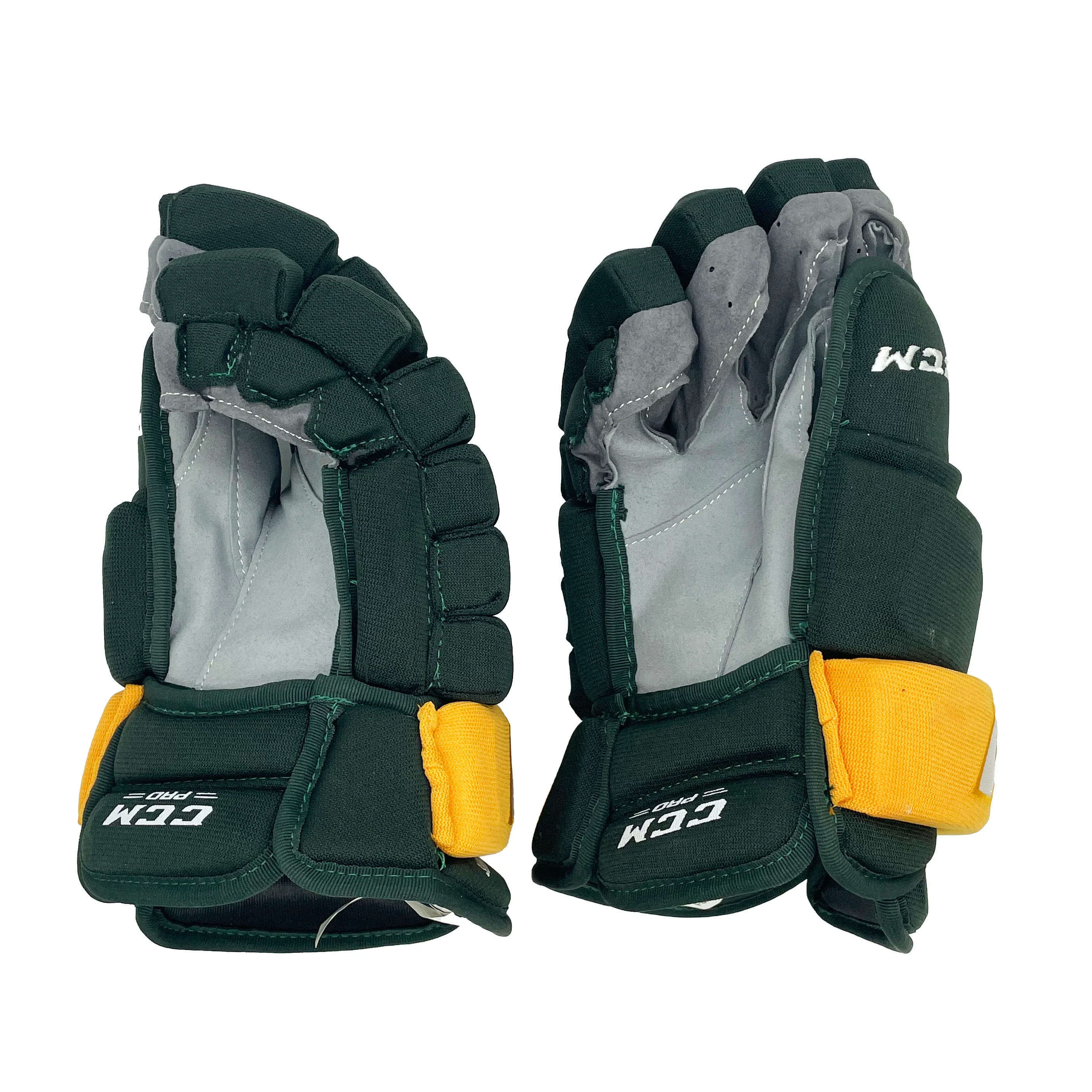 CCM HG97 - NCAA Pro Stock Hockey Glove (Green/Yellow) - Image 2
