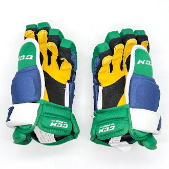CCM HG97 - NHL Pro Stock Glove - Teuvo Teravainen (Blue/Green/White) - Image 2
