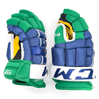 CCM HG97 - NHL Pro Stock Glove - Teuvo Teravainen (Blue/Green/White) - Image 3