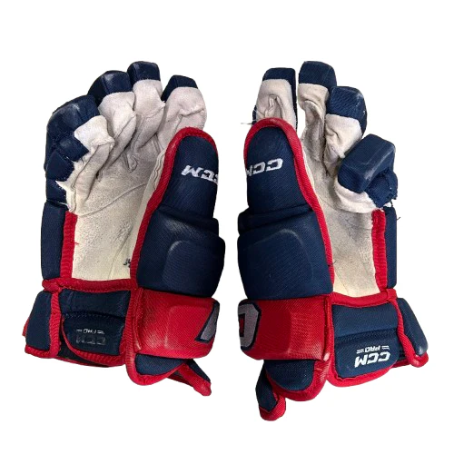 CCM HG97 - Used Pro Stock Hockey Gloves (Navy/Red) - Image 2