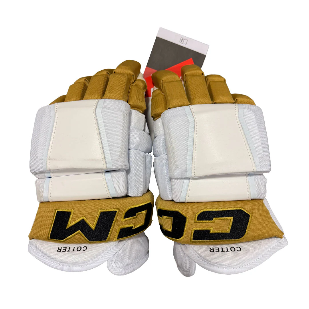 CCM HG97PP - NHL Pro Stock Glove - Paul Cotter (White/Gold/Black)