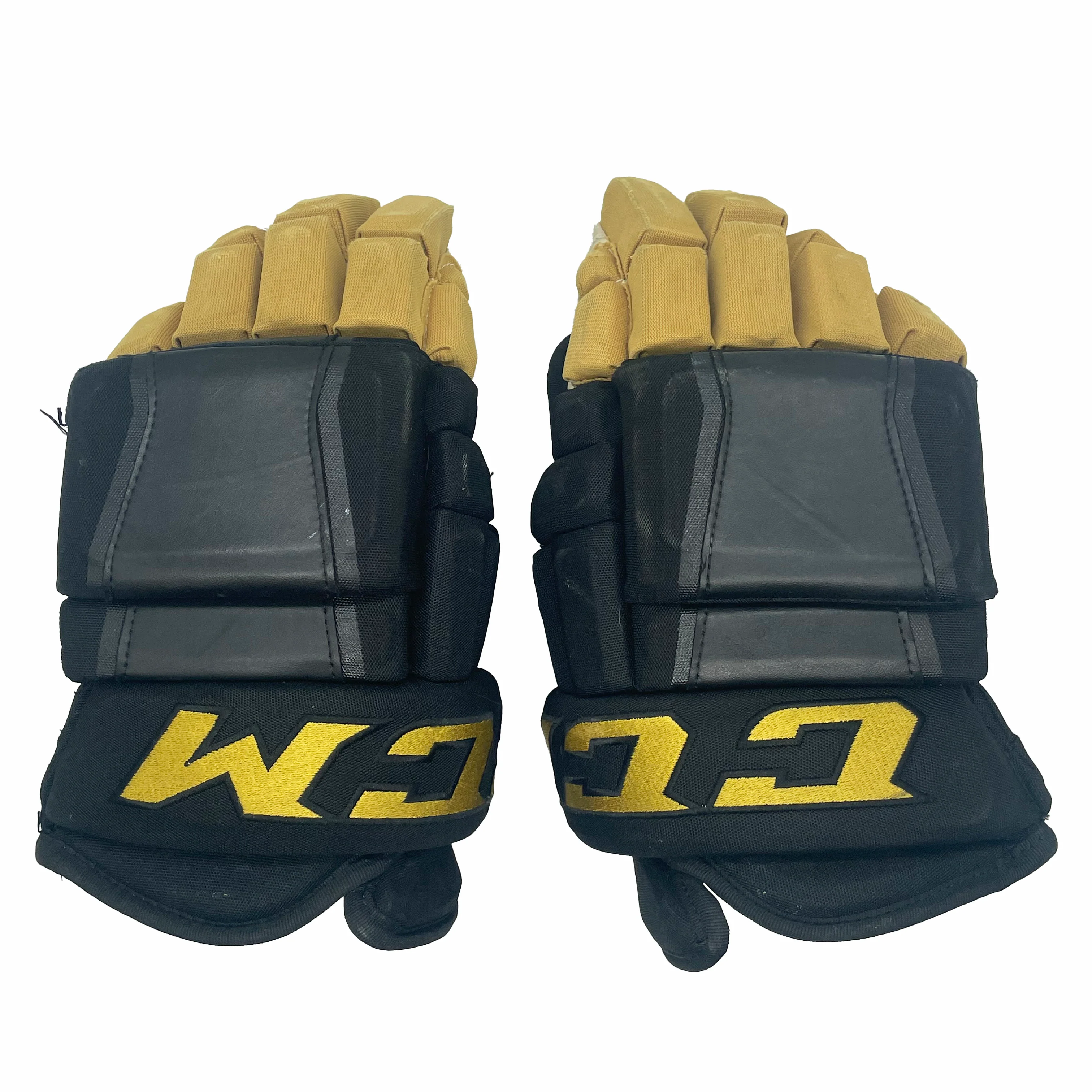 CCM HG97PP - Used NHL Pro Stock Hockey Glove - Vegas Golden Knights (Black/Gold)